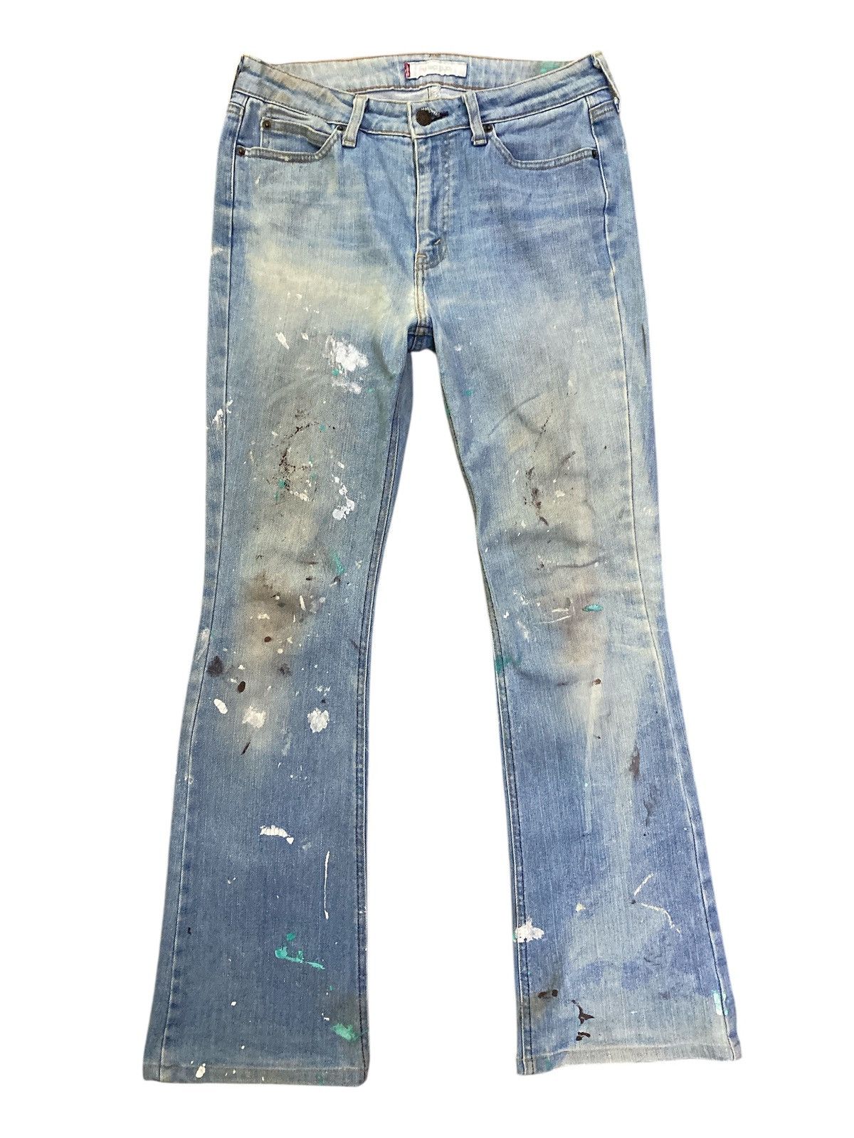 If Six Was Nine × Levi's × Levi's Vintage Clothing Vintage Levi’s Paint Splatter Flared Denim Size US 31 - 2 Thumbnail