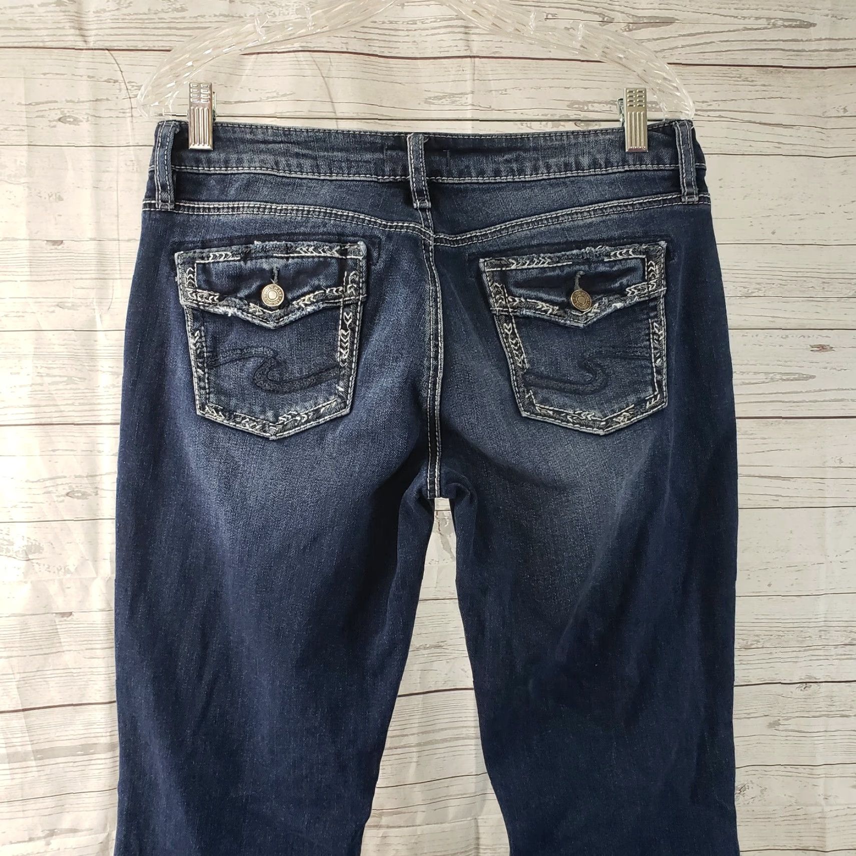 Vintage Silver Jeans Suki Slim Boot Jeans 29 Blue Mid Rise Cotton Blend Women's Jeans Size 29" - 4 Thumbnail