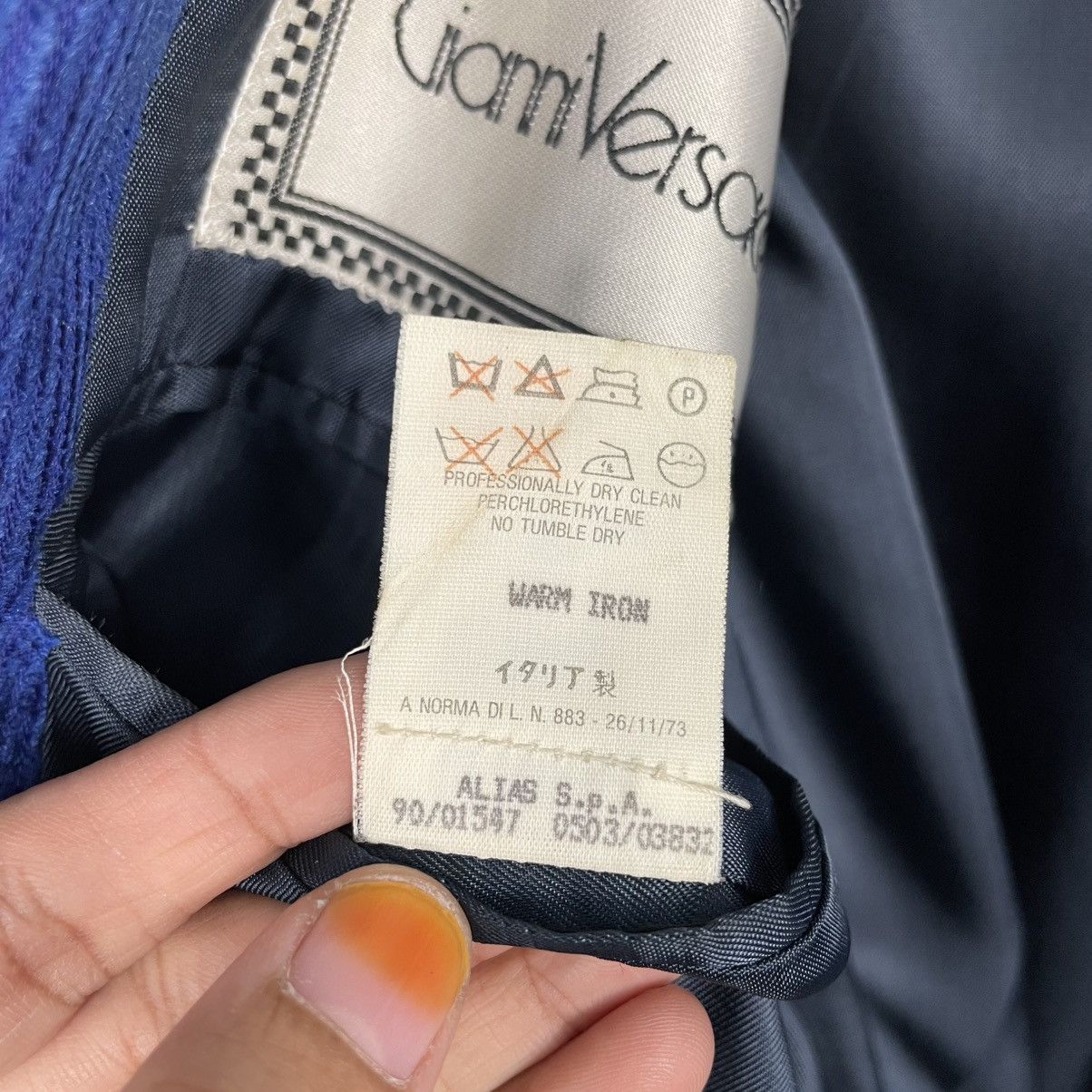 Versace Vintage Blue Gianni Versace Double Breasted Wool Jacket Size US S / EU 44-46 / 1 - 17 Thumbnail