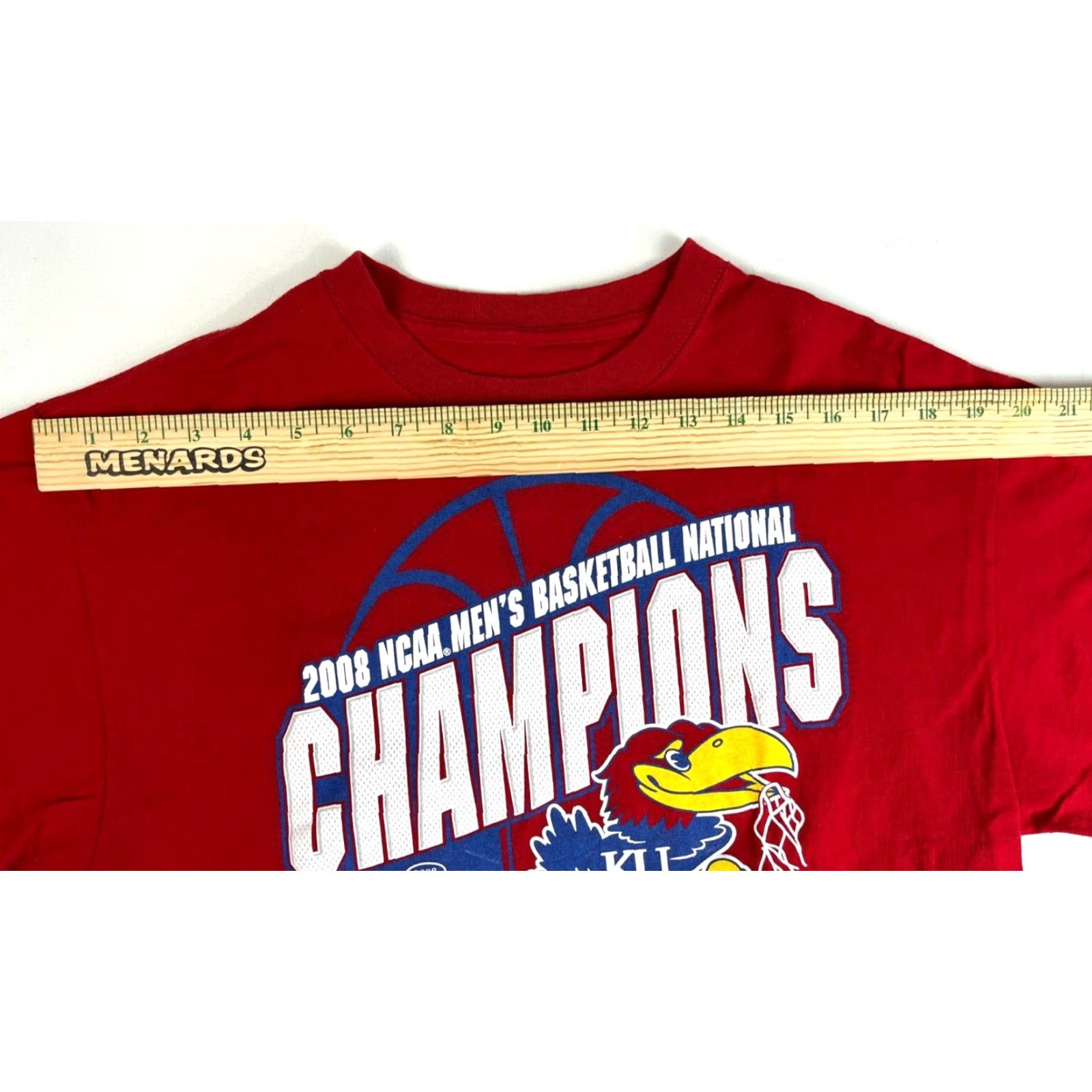 Adidas Adidas Kansas Jayhawks 2008 NCAA Men's Basketball Champions T-Shirt Sz M Size US M / EU 48-50 / 2 - 6 Thumbnail