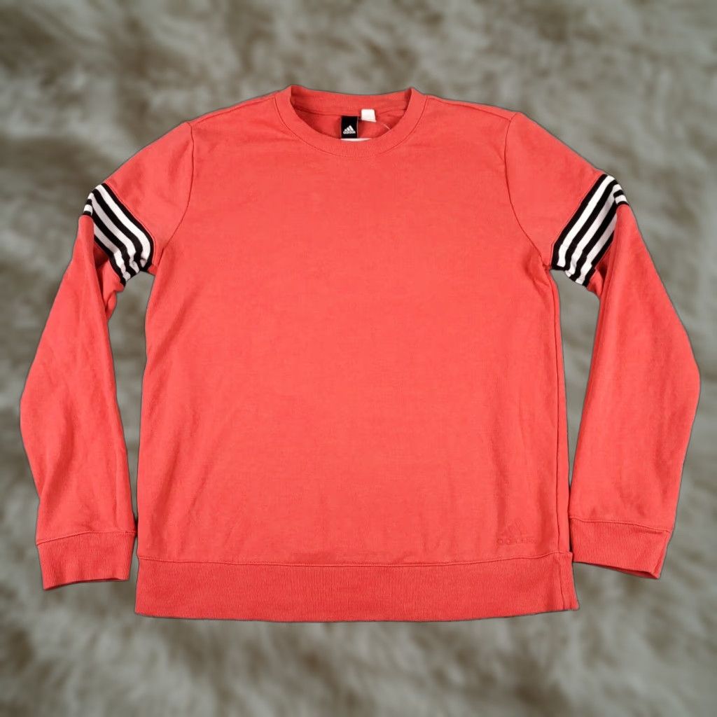 Adidas Adidas Pink Pullover Sweater Womens Small Crew Neck Long Sleeve Cotton Blend Size S / US 4 / IT 40 - 1 Thumbnail