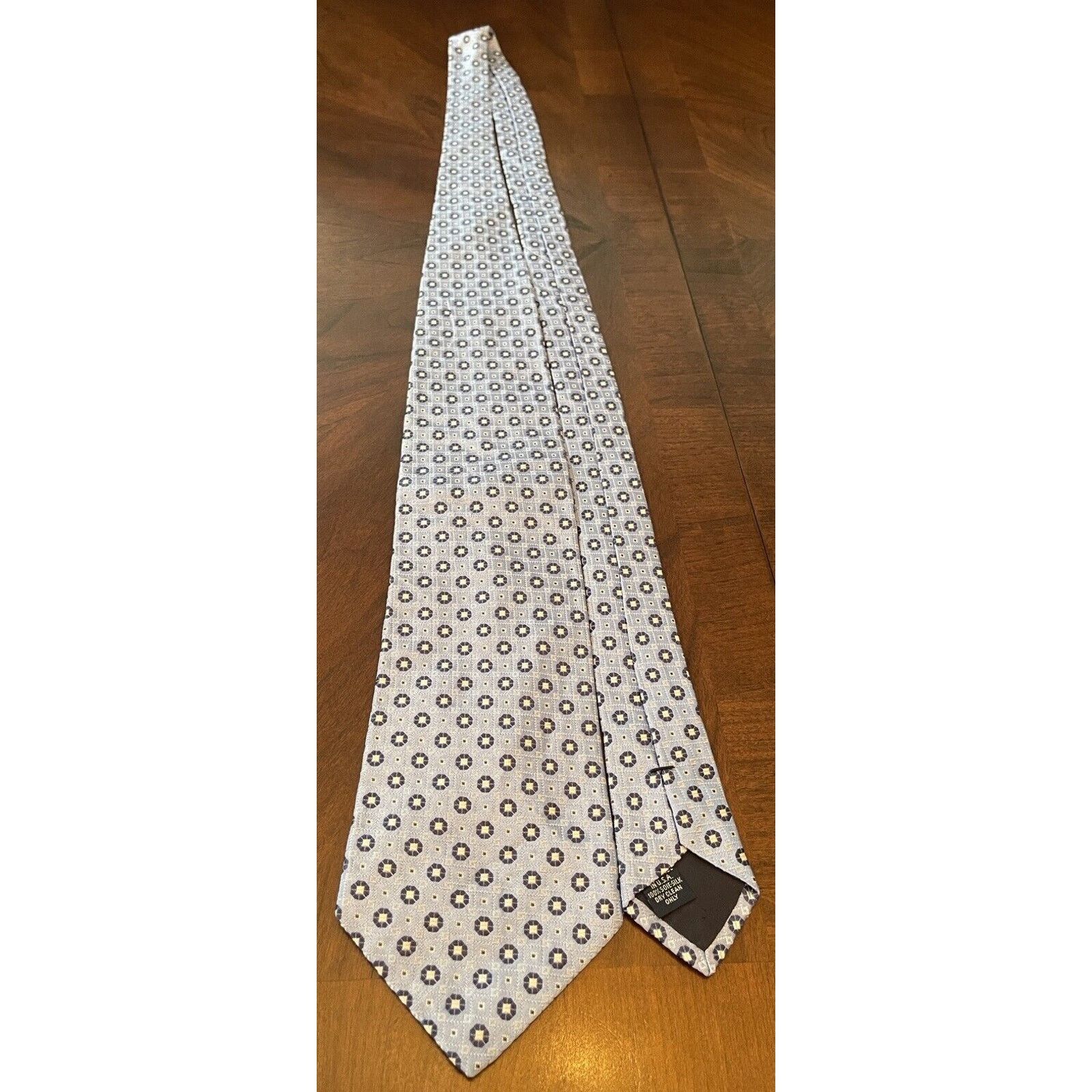 Cremieux Cremieux Blue Hand Made 100% Silk Men’s Neck Tie Made In Usa Size ONE SIZE - 3 Thumbnail