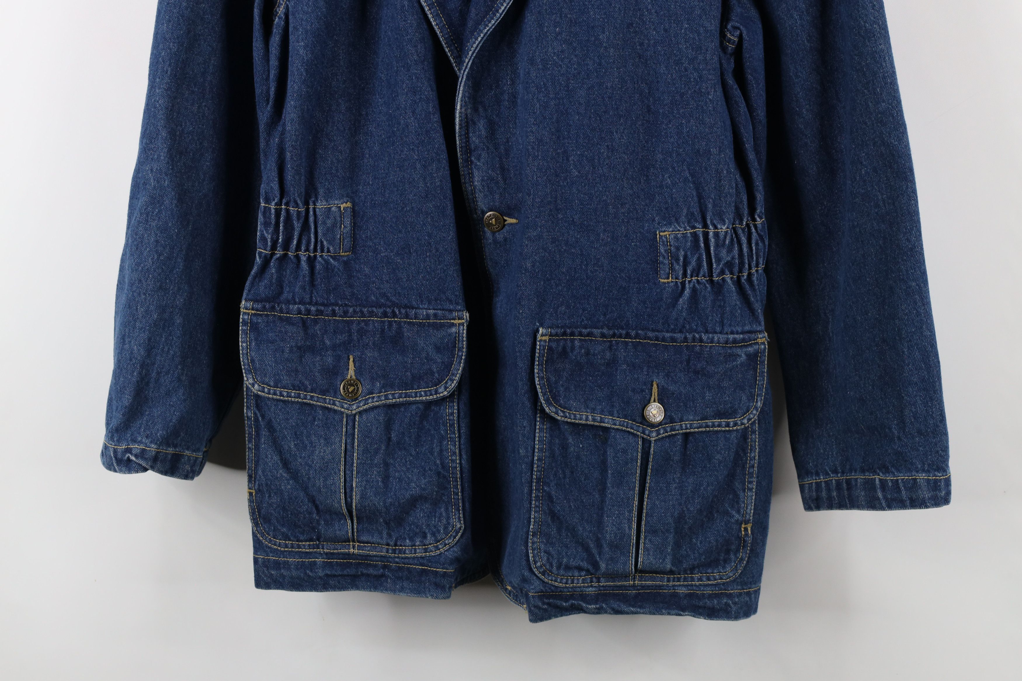Vintage Vintage 90s Streetwear Denim Jean Blazer Jacket Blue Cotton Size M / US 6-8 / IT 42-44 - 3 Thumbnail