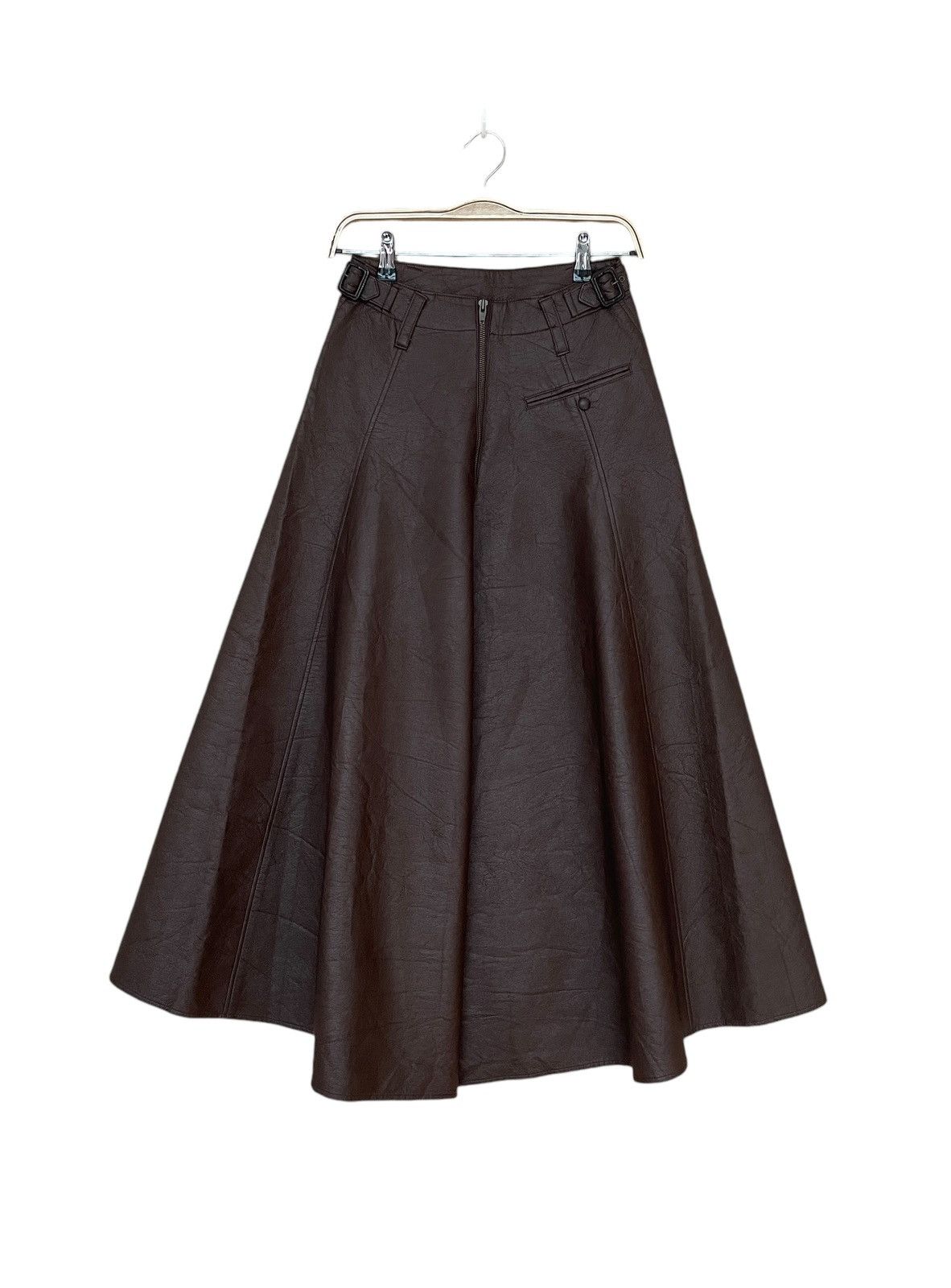 Vintage Vintage Brand Jean Paul Gaultier Leather Skirt 1990s Size 40" / US 18 - 1 Thumbnail