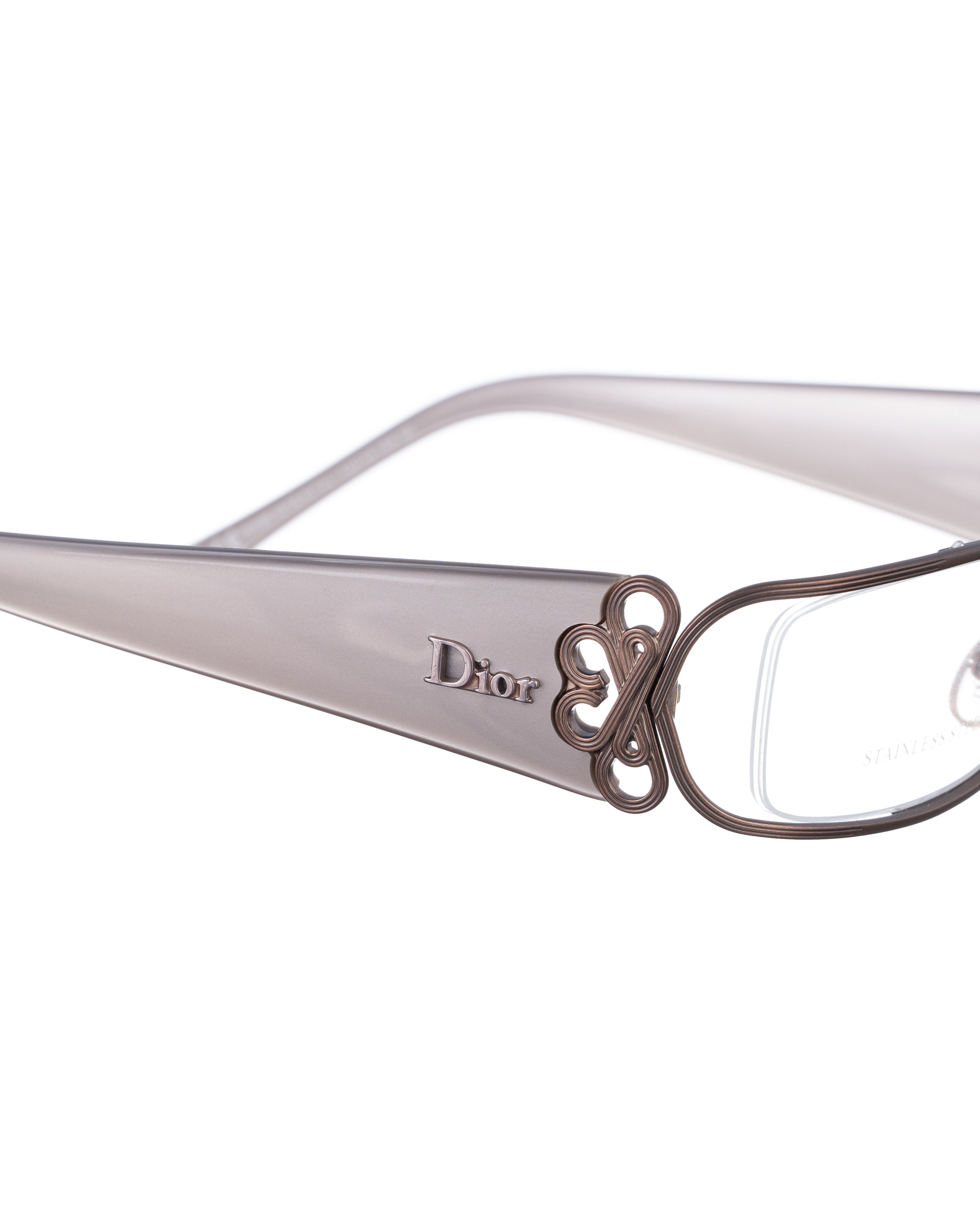 Dior 00s Vintage Metal Glasses with Grey Temples