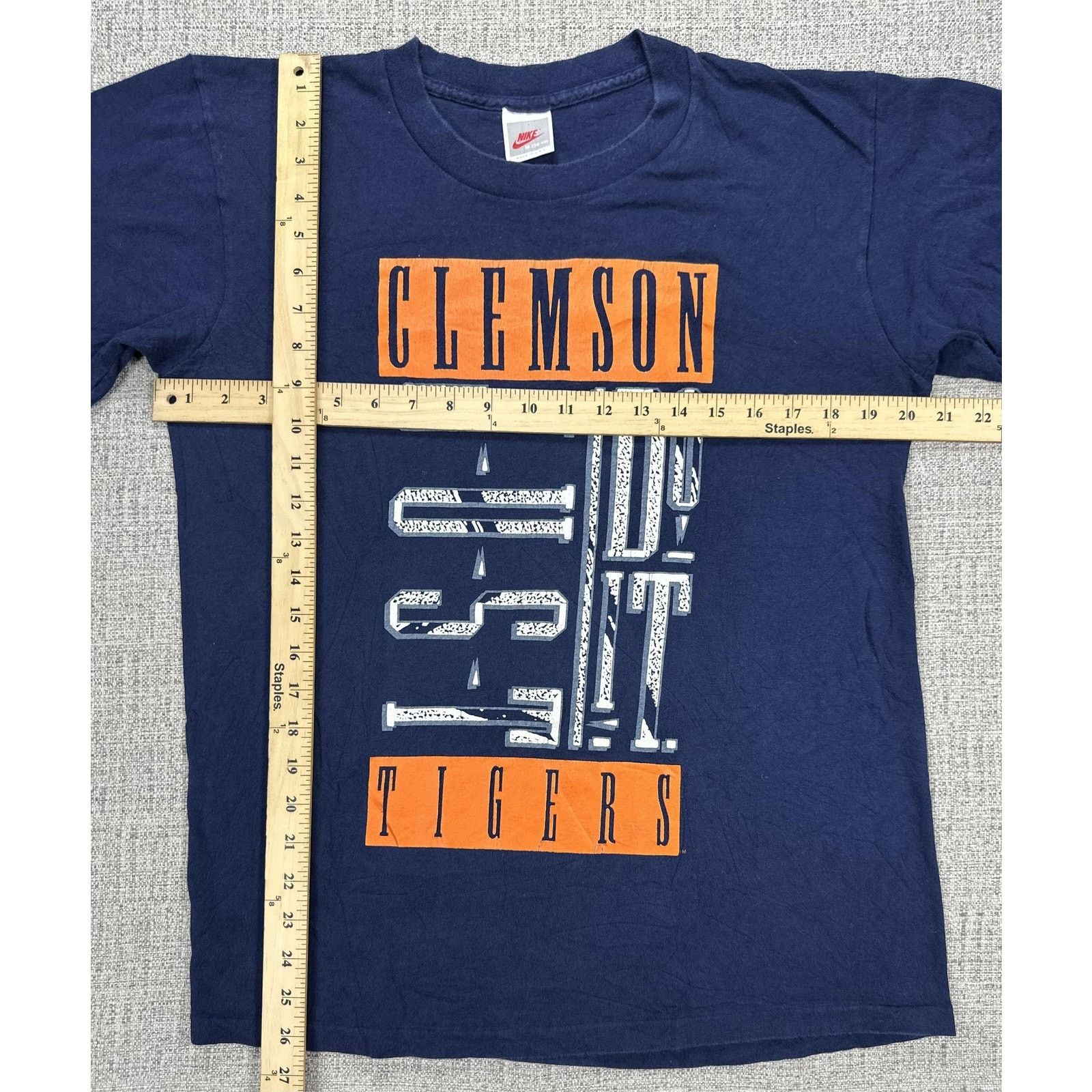 Nike Clemson Tigers Shirt Sz M Blue Just Do It NCAA Nike 90s USA Size US M / EU 48-50 / 2 - 2 Thumbnail