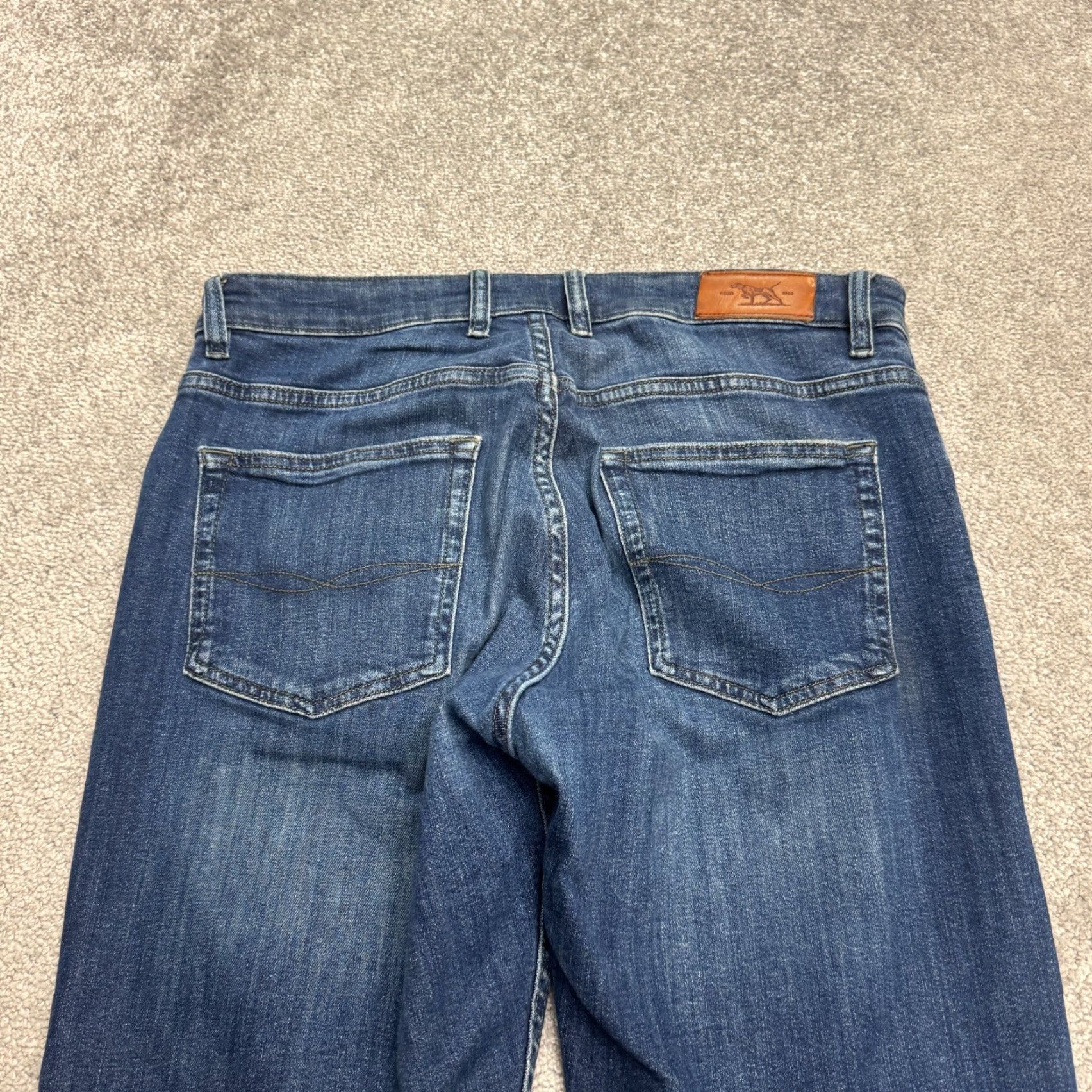 Rodd & Gunn Rodd & Gunn Jeans Mens 32 Blue Cotton Denim Straight Leg Relaxed Fit Regular 5-Pocket City Grunge Vintage No Size US 32 / EU 48 - 3 Thumbnail