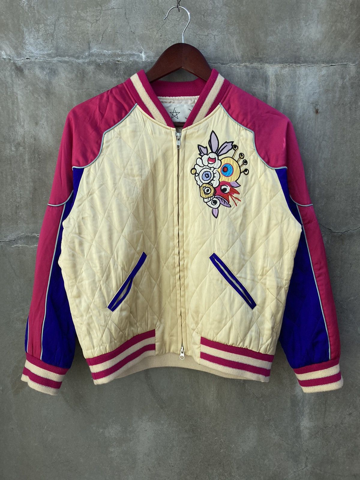 Tsumori Chisato Quilted Sukajan Bomber Jacket Size XS / US 0-2 / IT 36-38 - 3 Thumbnail