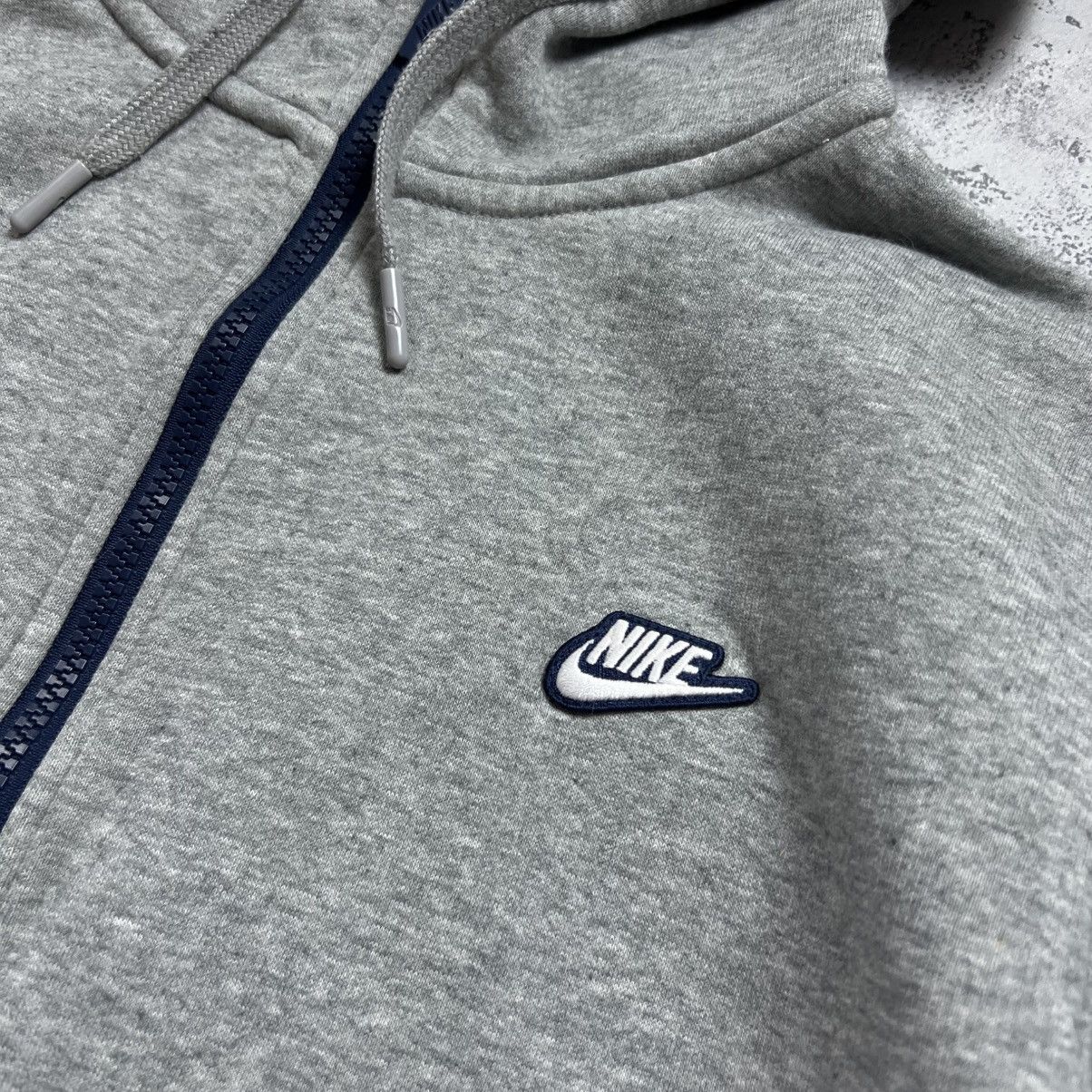 Nike 00s NIKE BASIC RETRO LOGO VINTAGE Y2K BLANK ZIP UP HOODIE Size US L / EU 52-54 / 3 - 4 Thumbnail