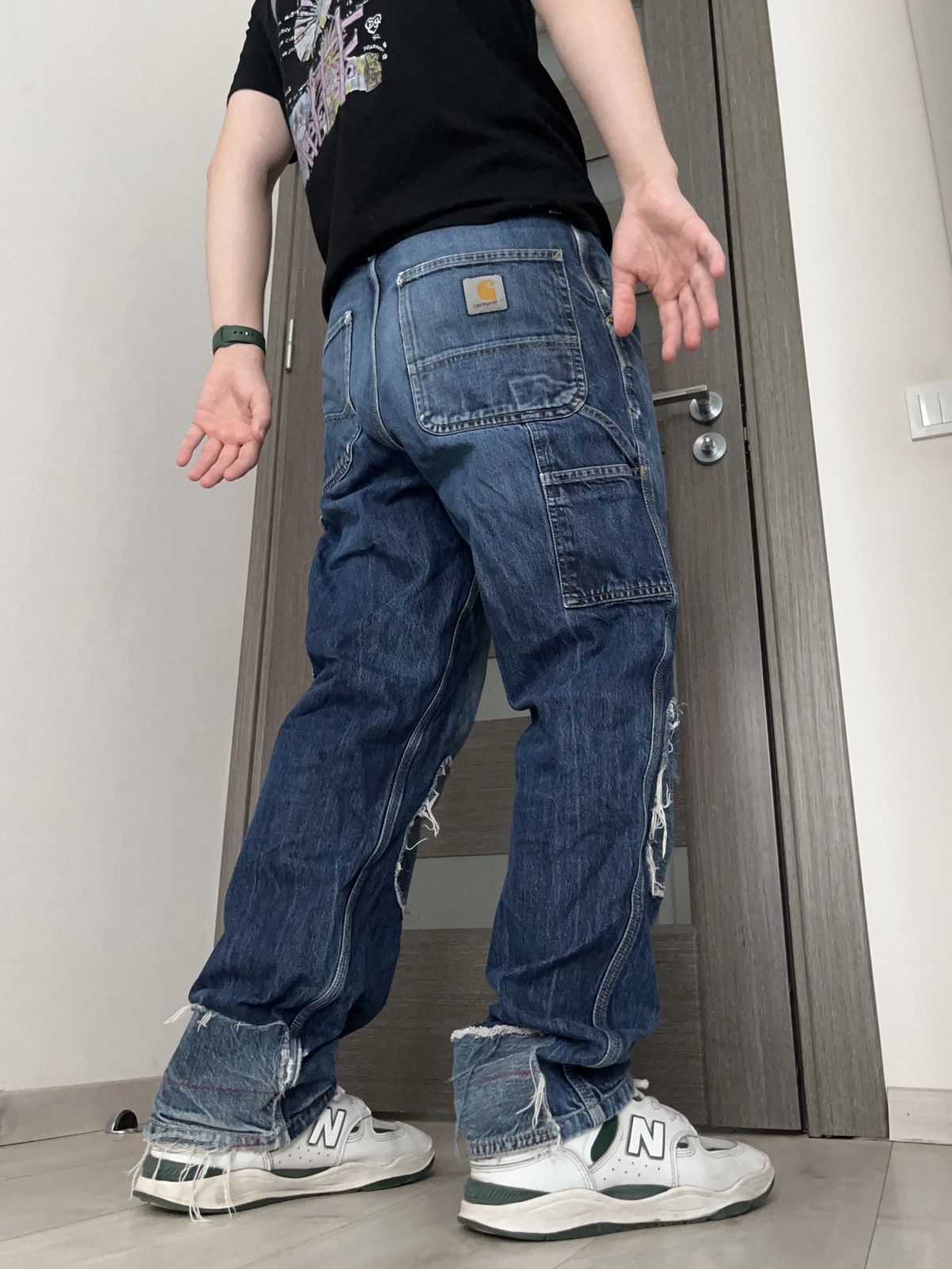 Carhartt 🔥90's Carhartt Double Knee Faded Y2k Carpenters Work Jeans Size US 32 / EU 48 - 5 Thumbnail