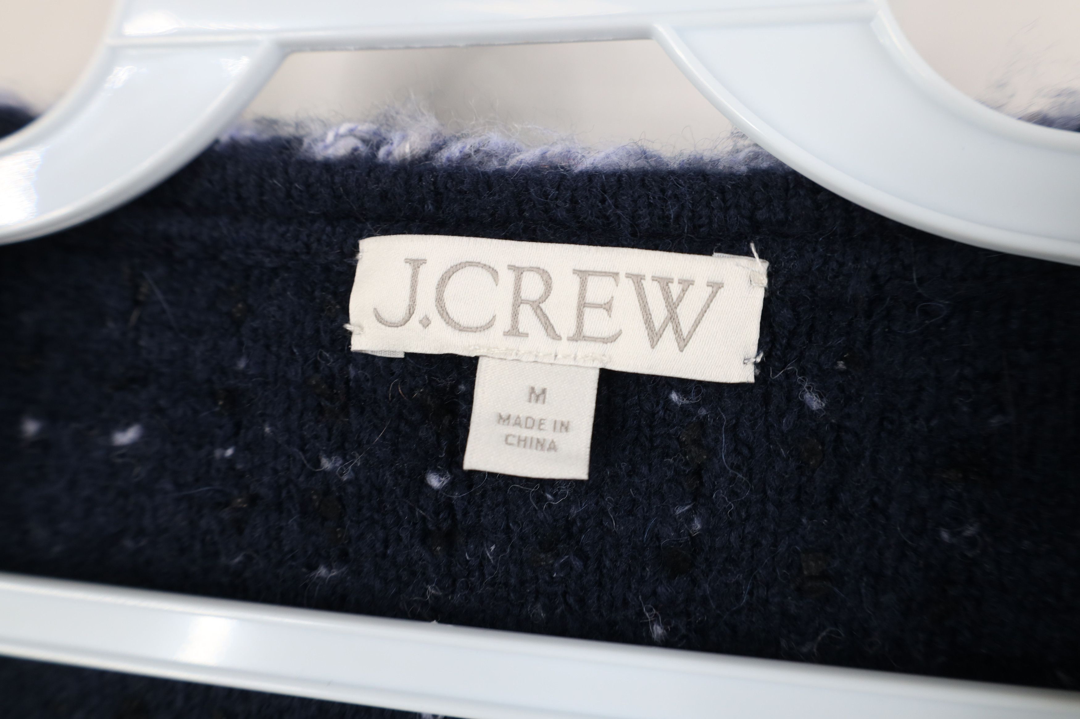J.Crew J Crew Marled Yarn Wool Alpaca Lady Jacket Striped Blue Size M / US 6-8 / IT 42-44 - 9 Thumbnail