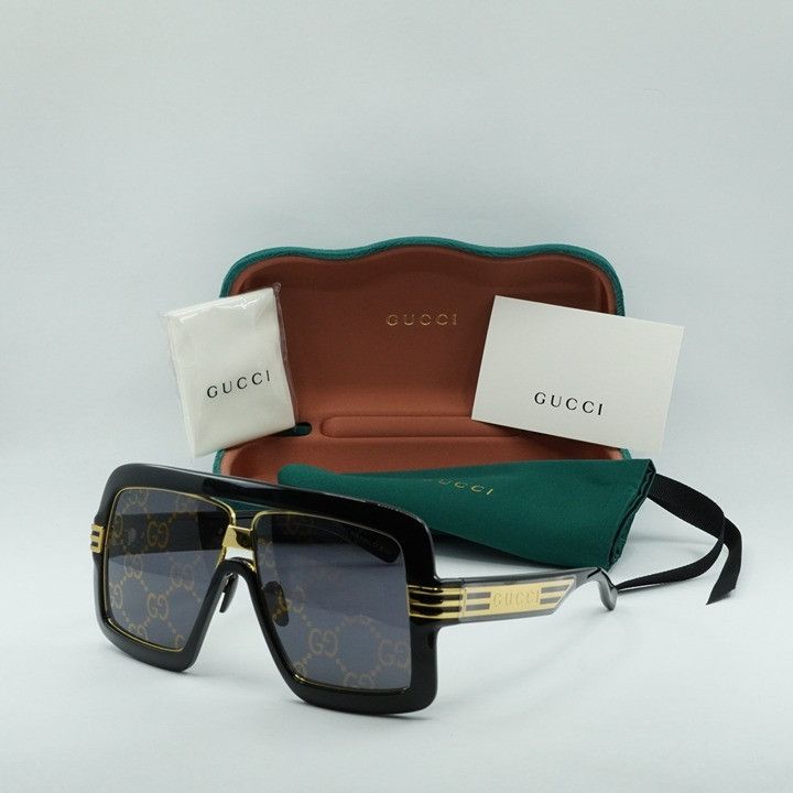 Gucci Gucci GG0900S 001 Sunglasses Black Aviator Frame, Grey Size ONE SIZE - 11 Thumbnail