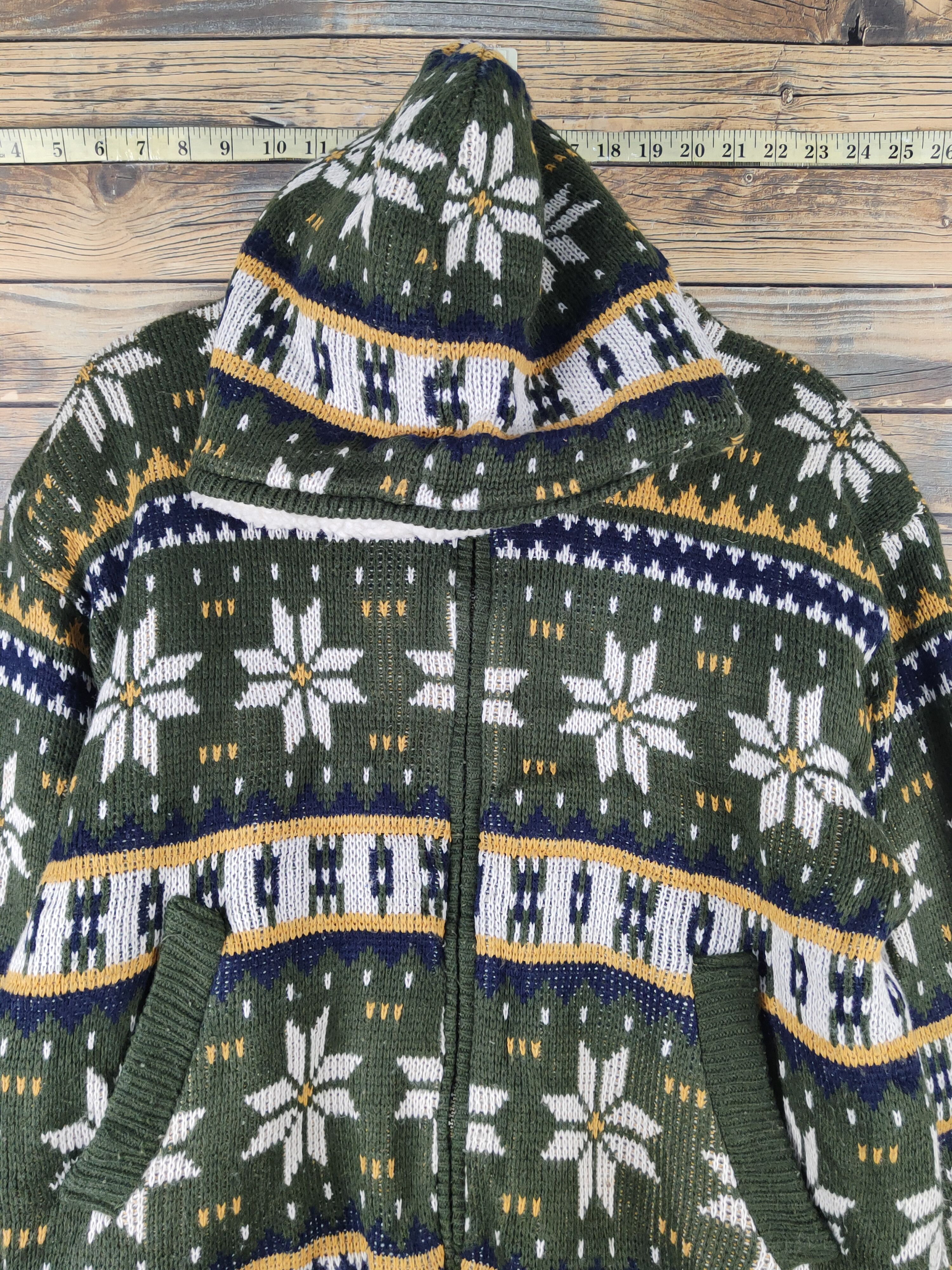 Japanese Brand Big Session Olive Hoodie Knitwear Sweaters #W1266 Size L / US 10 / IT 46 - 2 Thumbnail