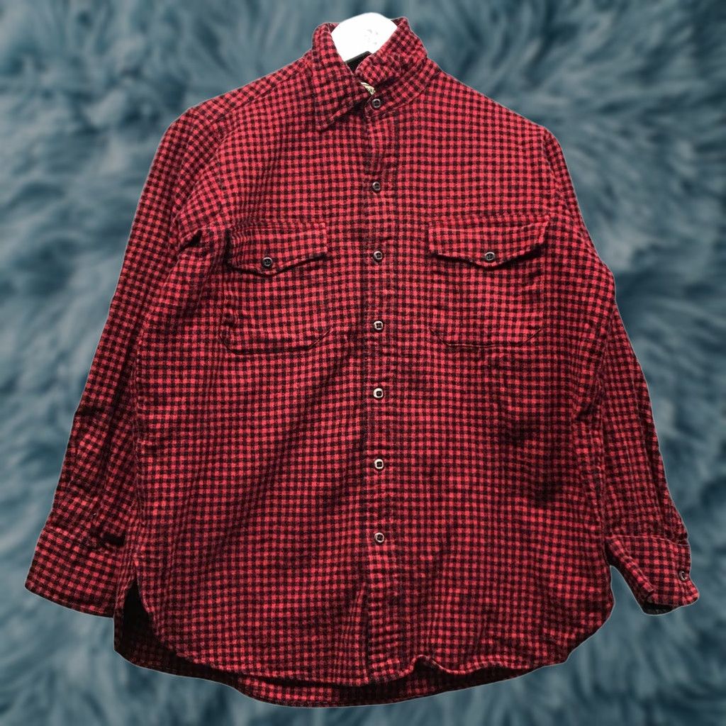 Vintage VINTAGE LL Bean Button-Up Shirt Mens M Long Sleeve Red Check Wool Blend Size US M / EU 48-50 / 2 - 1 Thumbnail