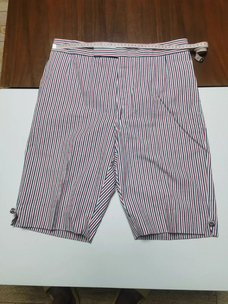 Thom Browne Thom Browne Red, blue and white striped shorts Size US 39 - 1 Thumbnail