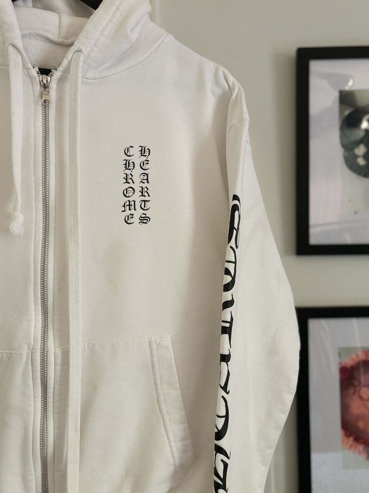 Chrome Hearts WHITE LOGO HOODIE Size US S / EU 44-46 / 1 - 3 Thumbnail