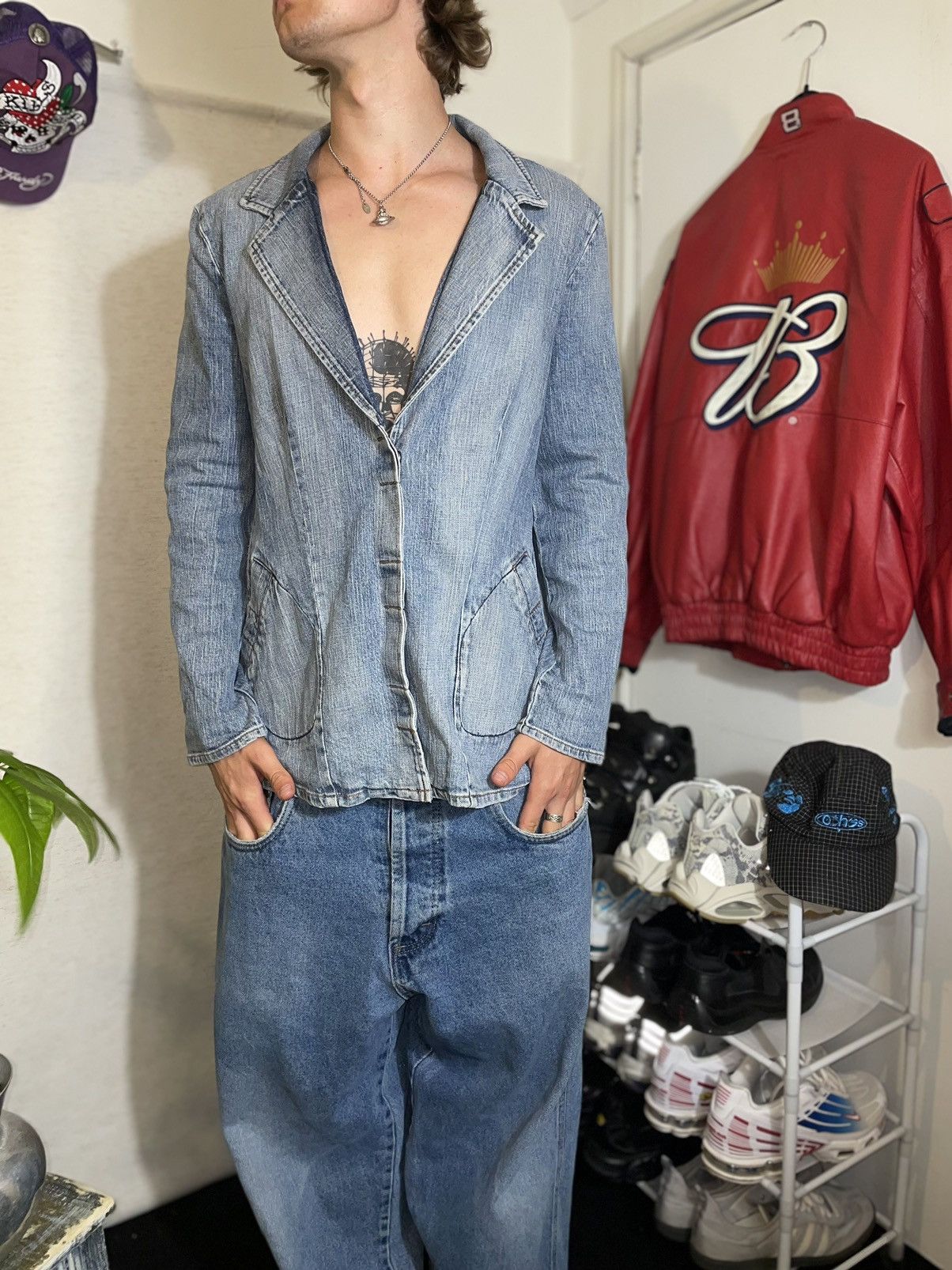 W&LT Walter Van Beirendonck PUK PUK blazer denim jacket