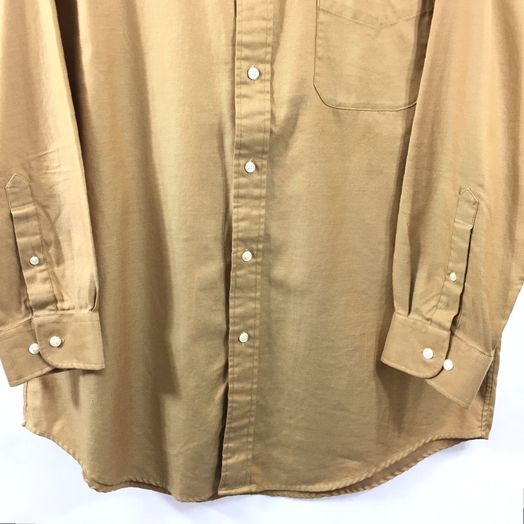 Vintage Kenneth Roberts Platinum Shirt Mens 17 Brown Long Sleeve Button-Up Shirt Size US XL / EU 56 / 4 - 4 Thumbnail