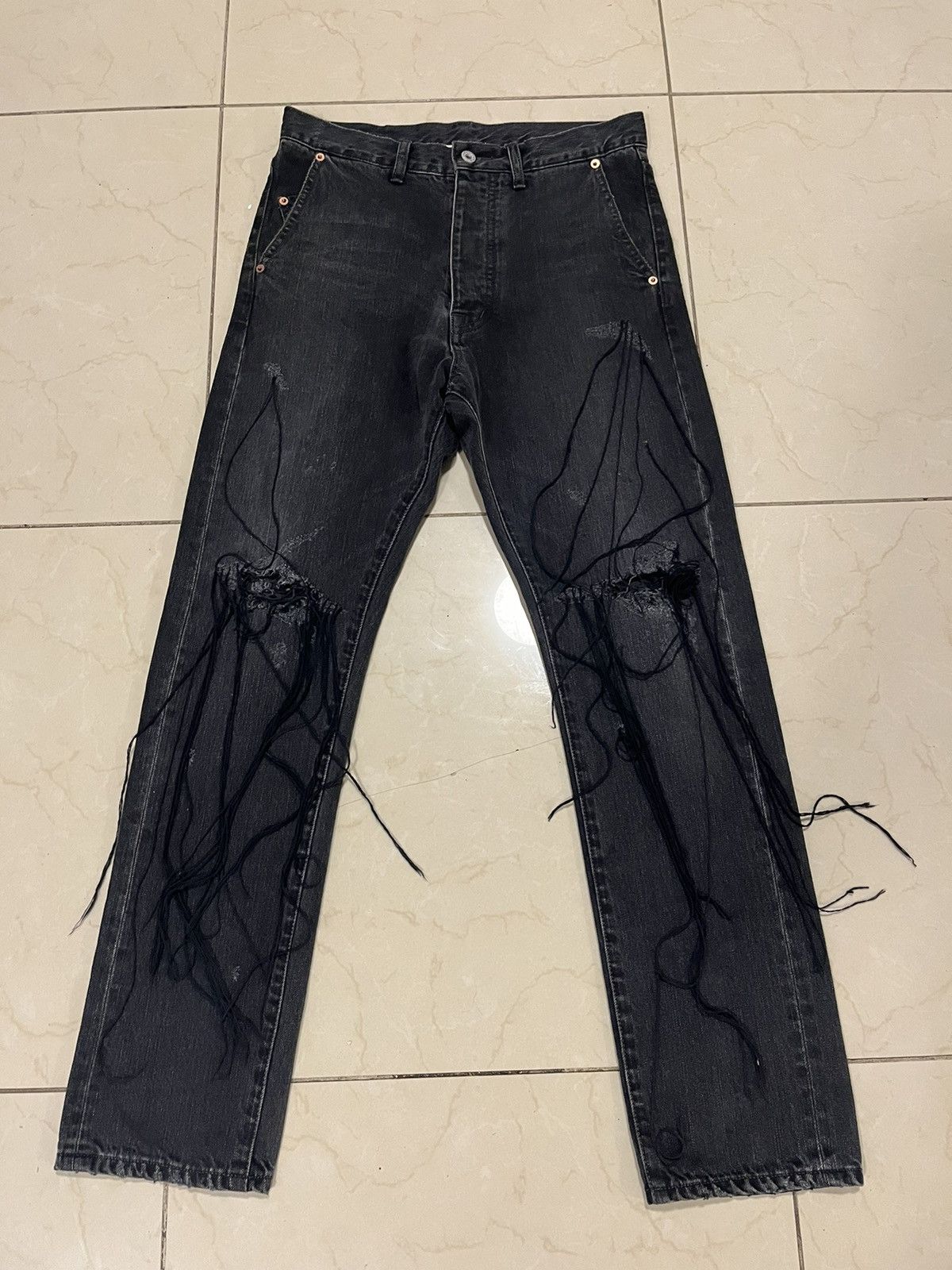 doublet too much damage denim　スキニーデニム Doublet too much damage denim pant - Denim