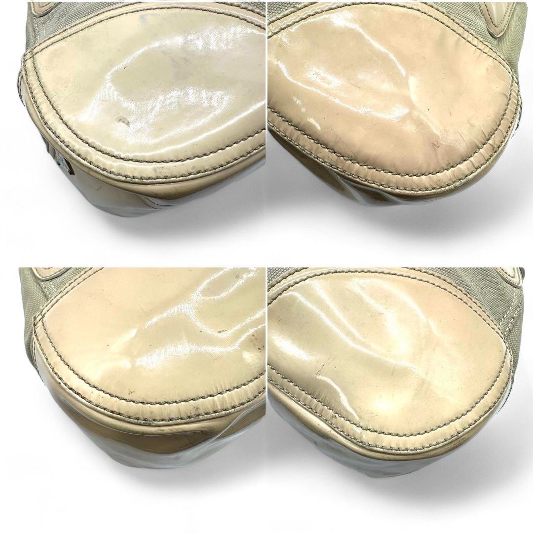 Prada Prada - Handbag Beige Brown Leather Triangle Logo Plate Size ONE SIZE - 7 Thumbnail