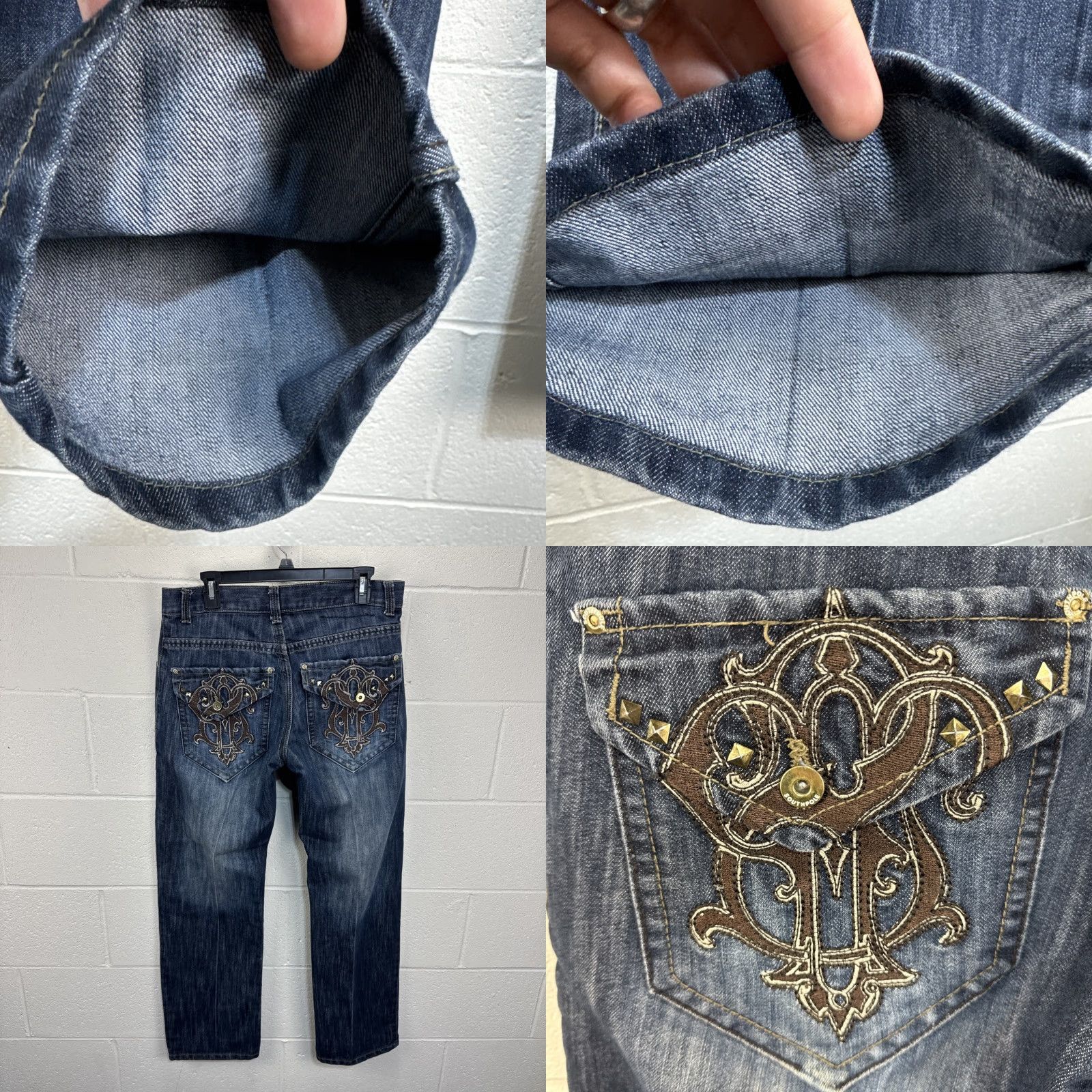 Southpole VINTAGE Southpole Jeans 34x32 Denim 5-Pocket Embroidered Baggy Y2K StreetWear Jeans Mens Size US 34 / EU 50 - 8 Thumbnail