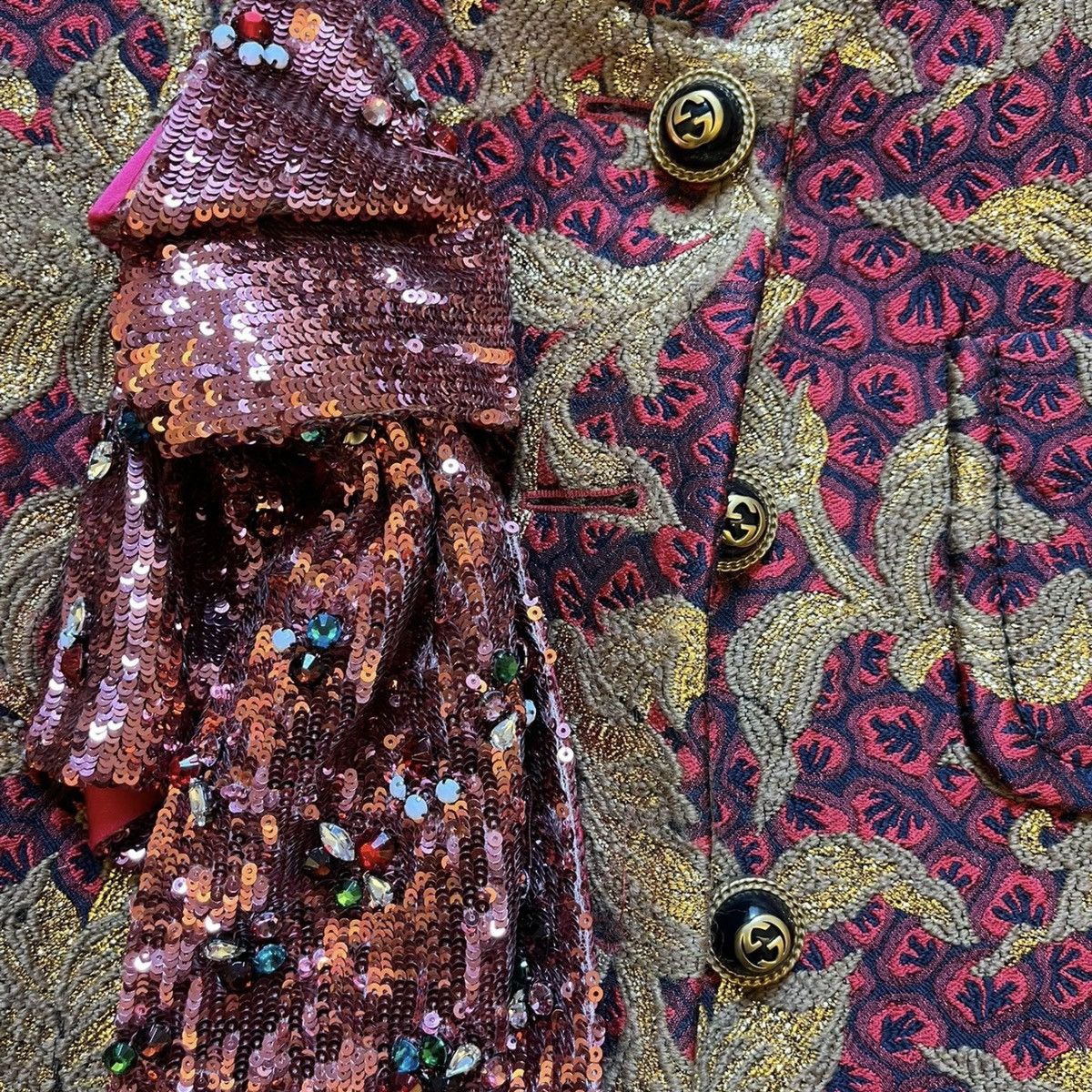 Gucci Rare GUCCI Floral Jacquard Jacket Size S / US 4 / IT 40 - 2 Thumbnail