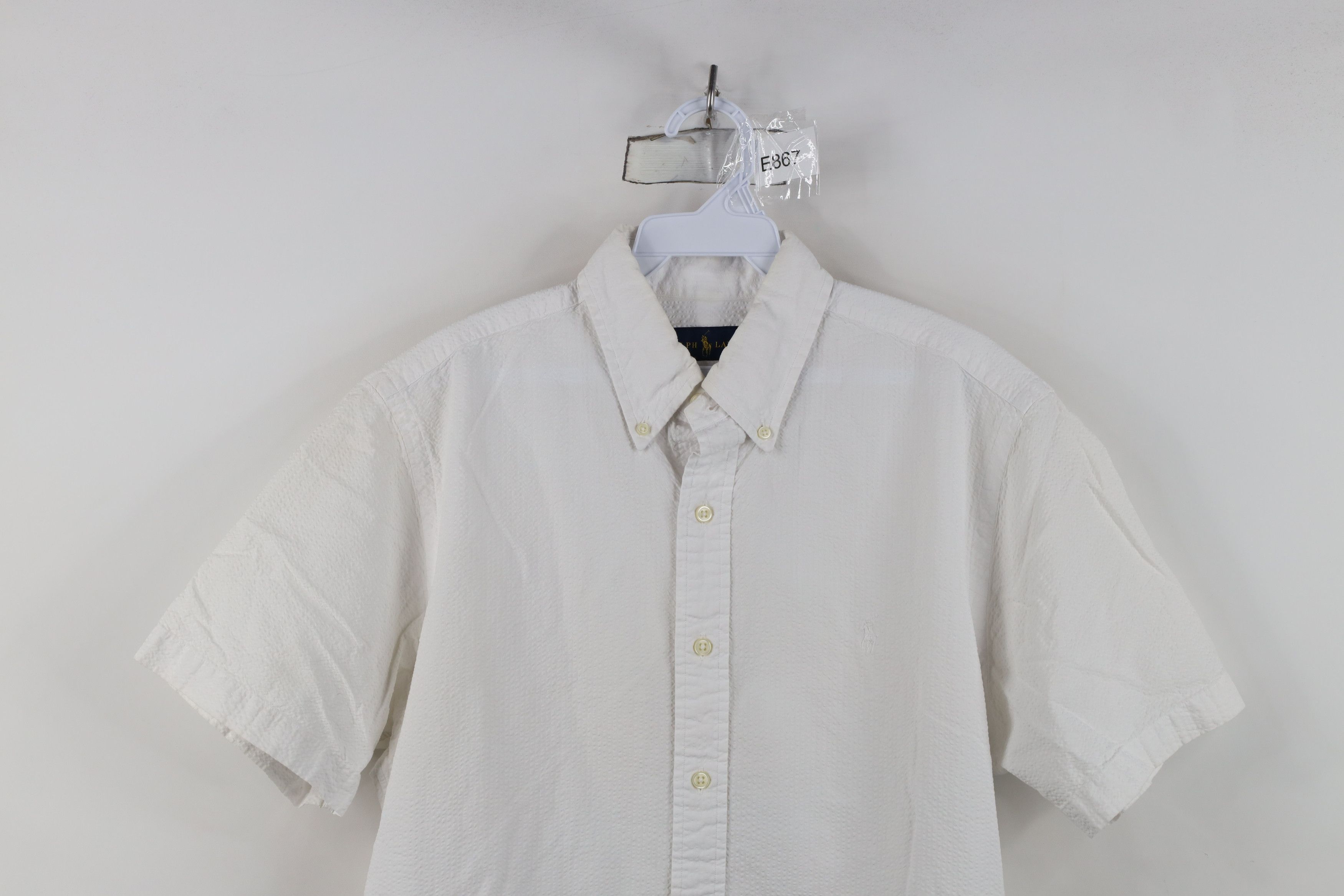 Polo Ralph Lauren Vintage Ralph Lauren Short Sleeve Button Down Shirt White Size US M / EU 48-50 / 2 - 2 Thumbnail