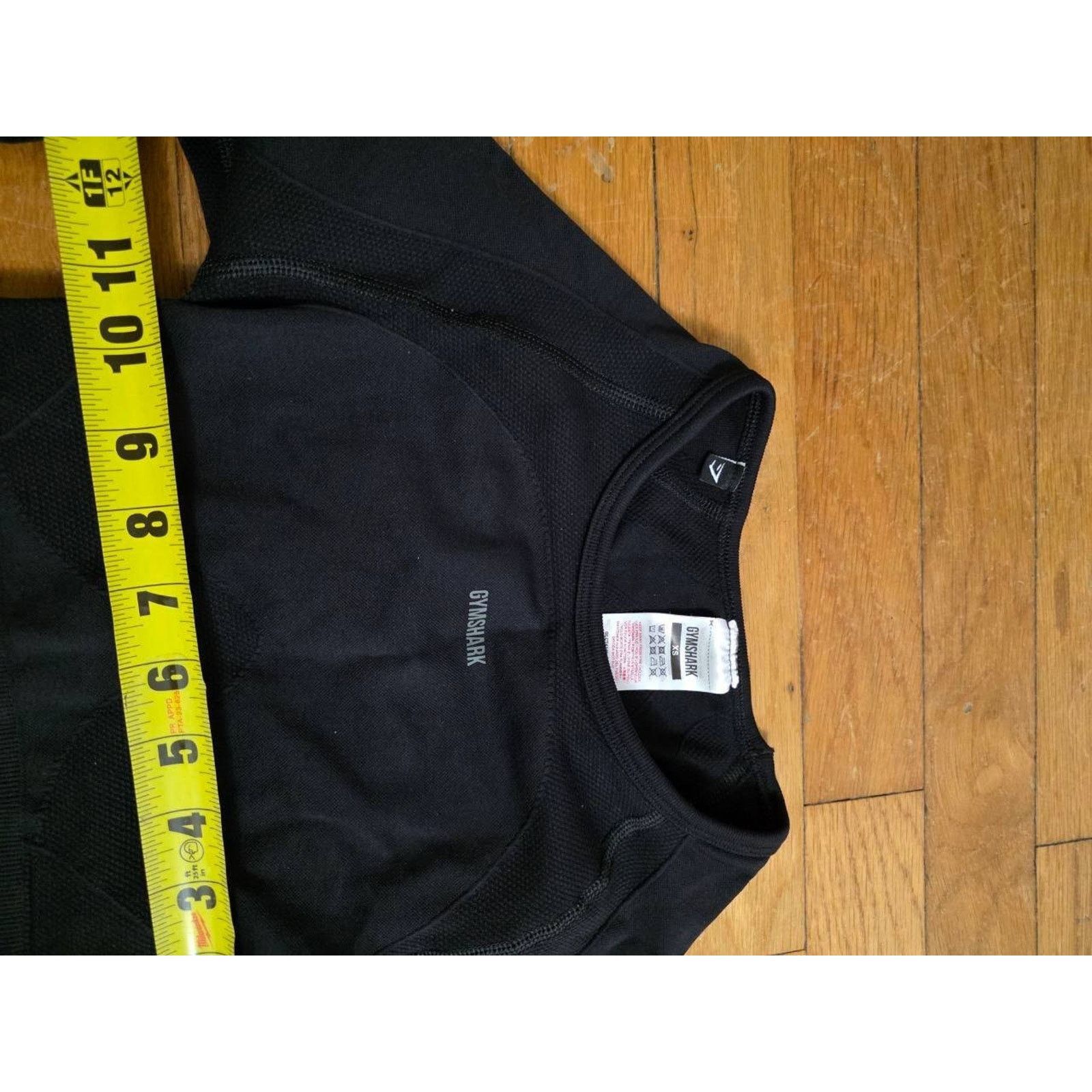 Gymshark Gymshark Flex Long Sleeve Crop Top Y2K Black X-Small A001284 Size XS / US 0-2 / IT 36-38 - 4 Thumbnail