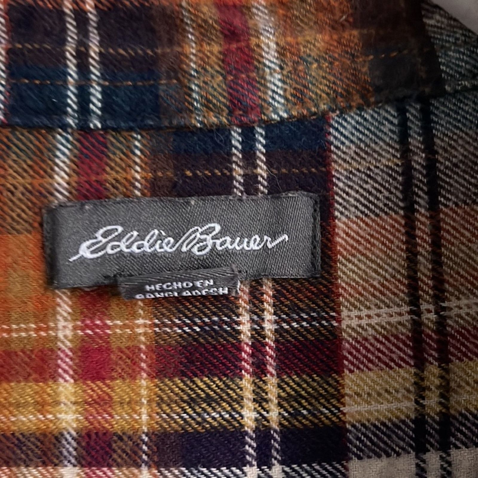 Eddie Bauer Eddie Bauer 100% cotton flannel plaid button down shirt XL Size US XL / EU 56 / 4 - 5 Thumbnail
