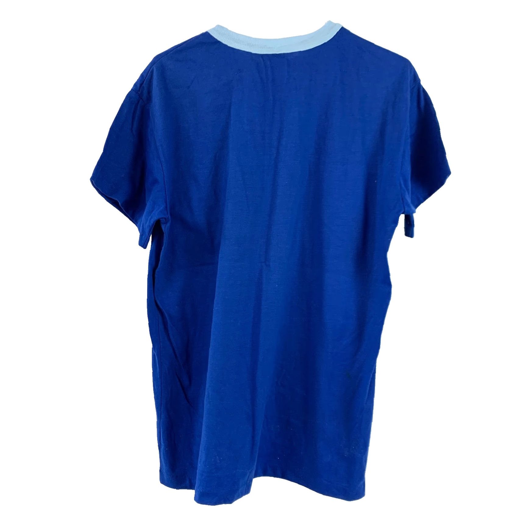Vintage VINTAGE 909 Collection Blue Ringer Crewneck Pocket Tee T-Shirt XL 50/50 Unisex Short Sleeve 1970s Decade Sportswear/Beach Size US XL / EU 56 / 4 - 5 Thumbnail
