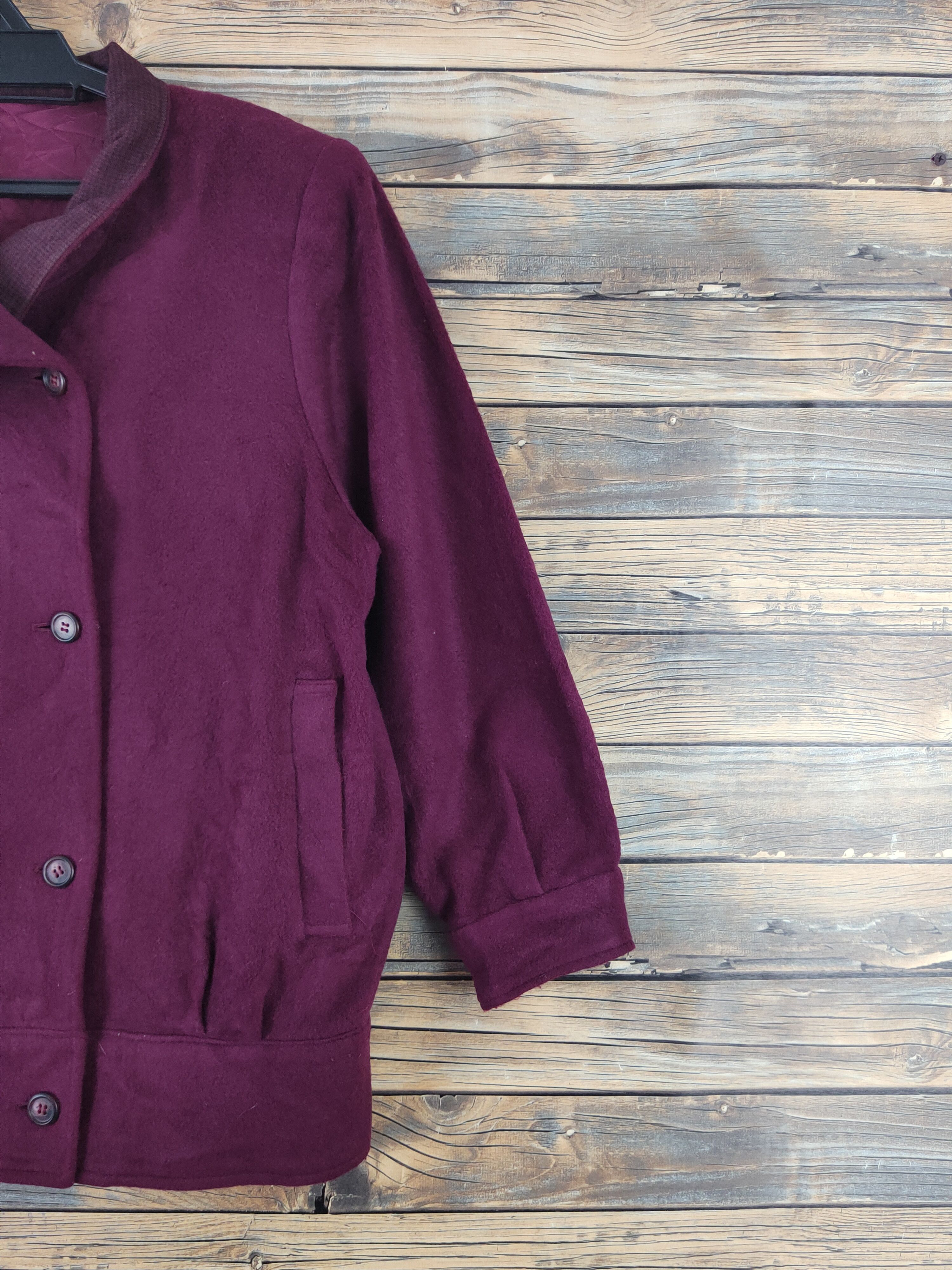 Japanese Brand × Vintage Vintage Elegant Purple Wool Jackets Size L / US 10 / IT 46 - 5 Thumbnail