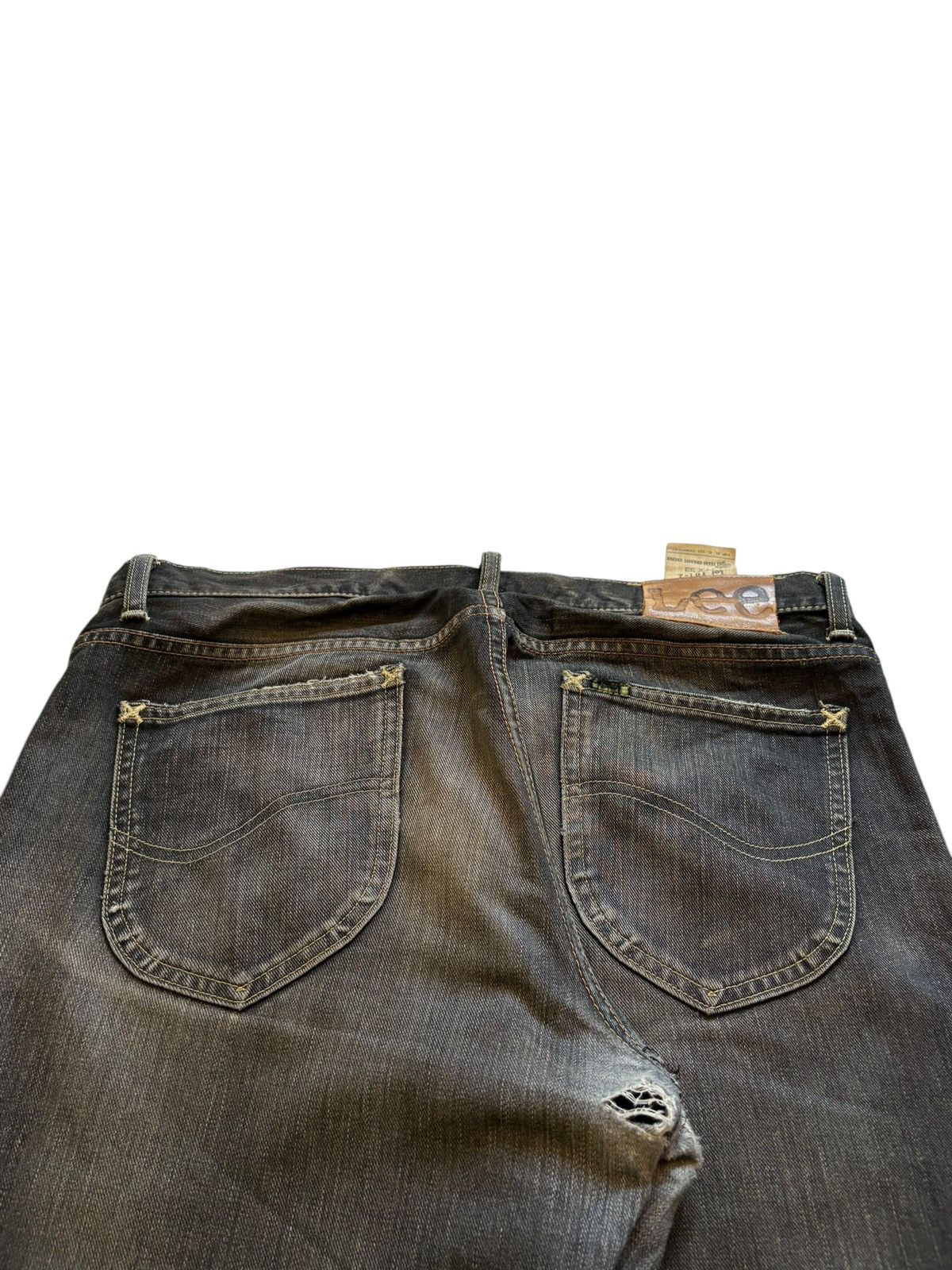 Lee Vintage Lee Rusty Wash Distressed Loose Baggy Jeans Size US 34 / EU 50 - 10 Thumbnail