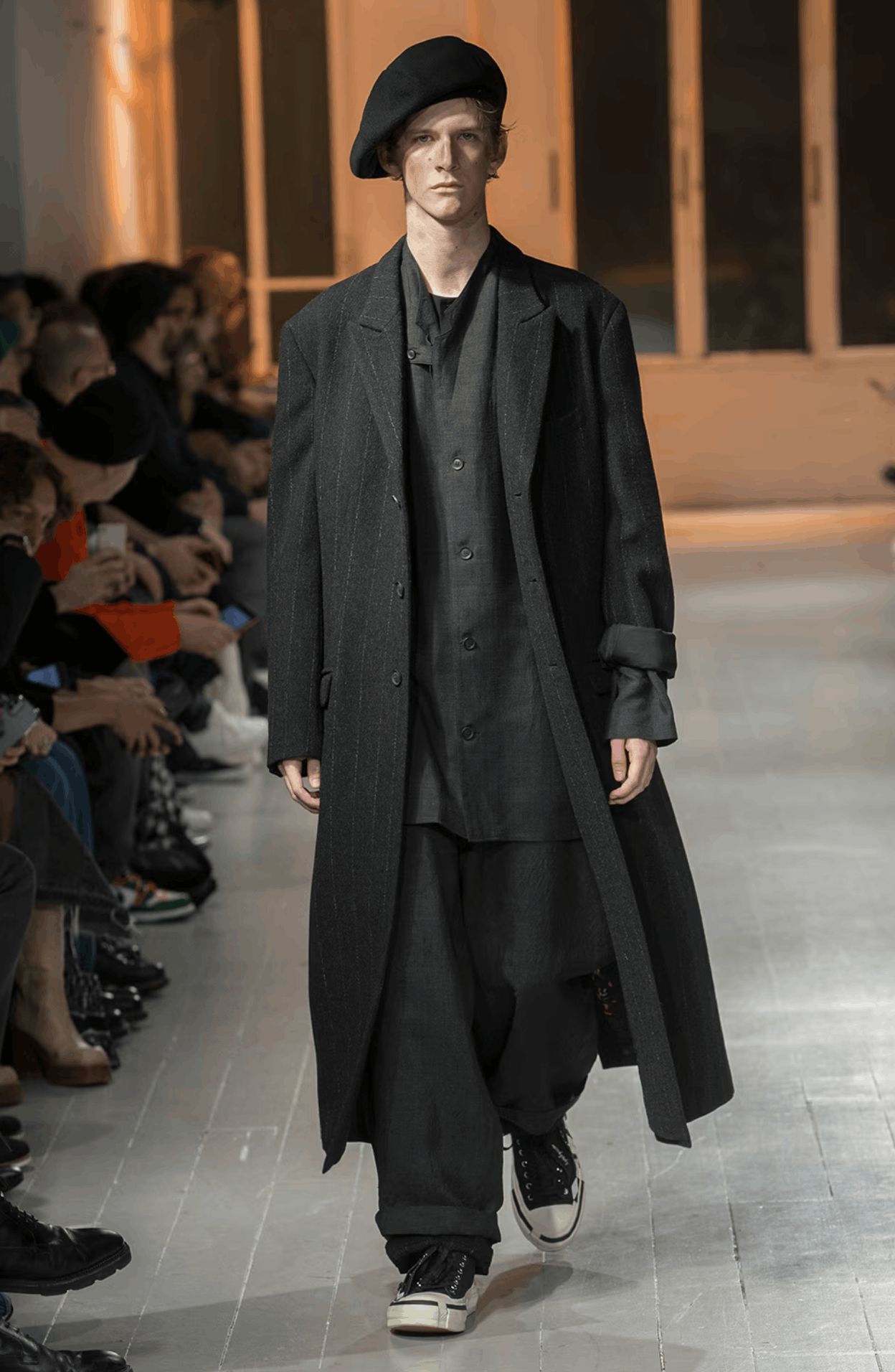 Yohji Yamamoto Yohji Yamamoto Pour Homme - W/Gabardine Beret Hat Size ONE SIZE - 5 Thumbnail