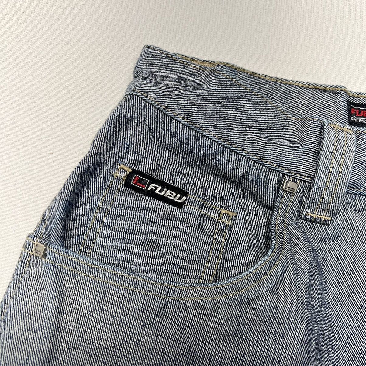 Fubu × Vintage Fubu Jeans 32X34 Baggy Straight Reverse Blue 90s Y2K Size US 32 / EU 48 - 7 Thumbnail