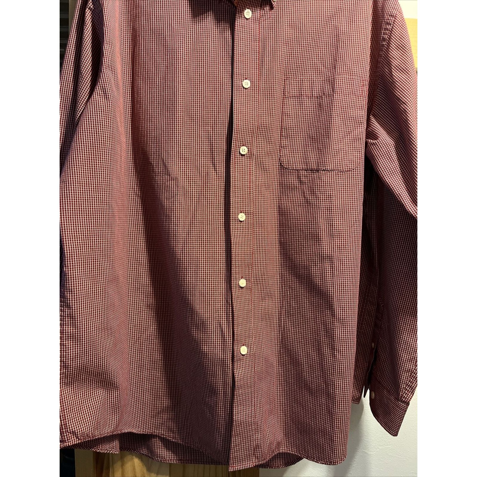 Consensus Sportswear Consensus Men’s XL Red Check LS Button Polyester Blend Shirt Size US XL / EU 56 / 4 - 10 Thumbnail