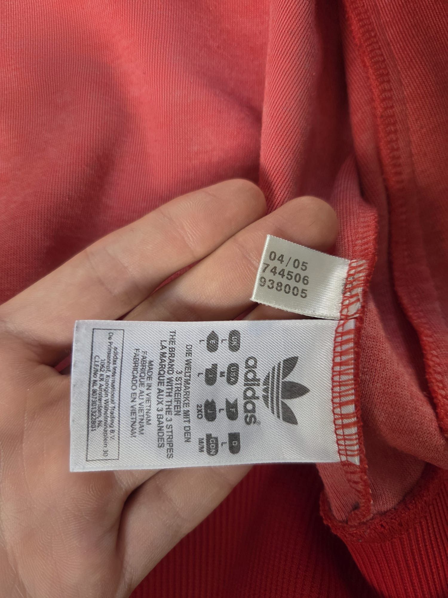 Adidas Vintage 00s Adidas Red Hoodie Size US L / EU 52-54 / 3 - 5 Thumbnail