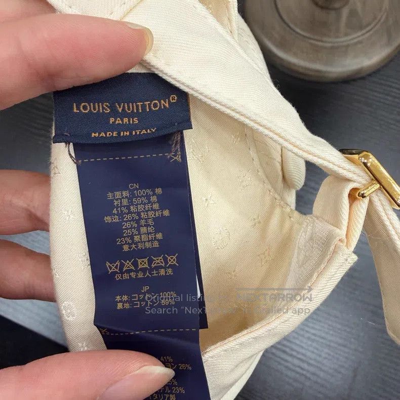 Louis Vuitton Louis Vuitton Creamy white baseball cap with full print in Size ONE SIZE - 6 Thumbnail