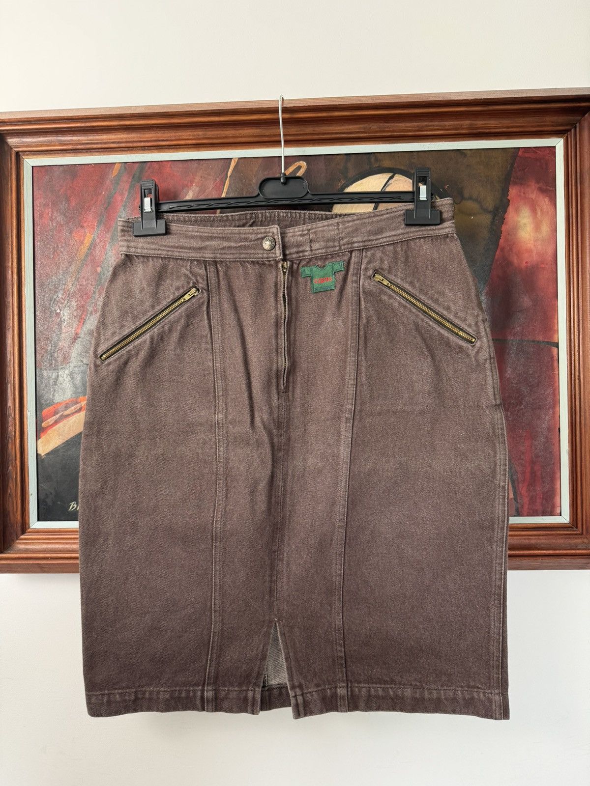 Iceberg Iceberg Jeans Vintage 90s Denim Skirt Rare Archive 1990s Size 36" / US 14 / IT 50 - 1 Thumbnail