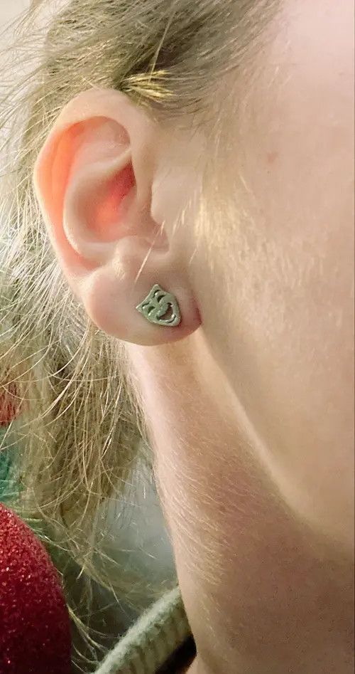 Other Happy Sad Face Nail Stud Earrings Size ONE SIZE - 5 Thumbnail