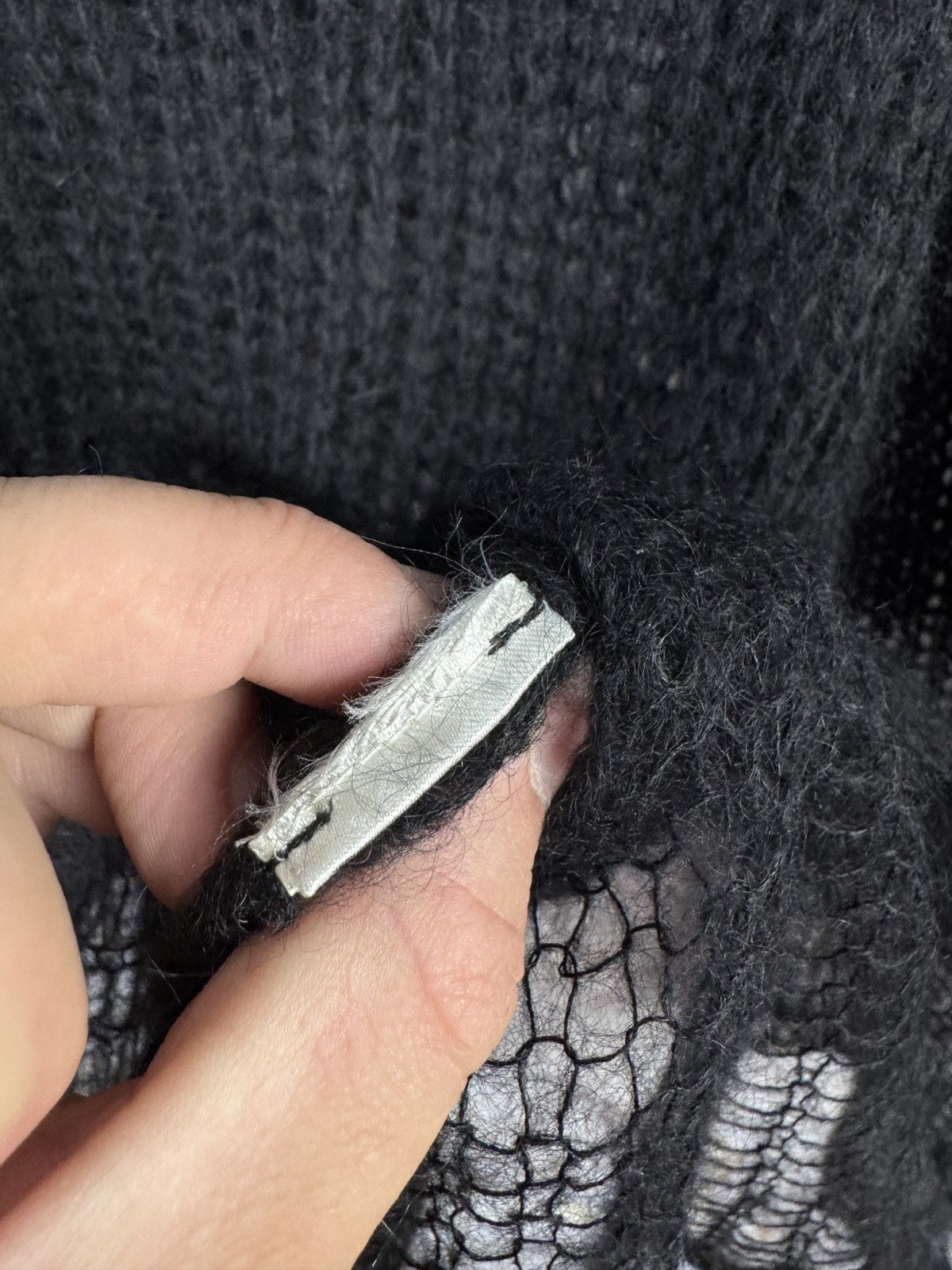 Diesel Black Gold Diesel Dress and Impress Distressed Black Knit Sweater SizeS Size US S / EU 44-46 / 1 - 7 Thumbnail