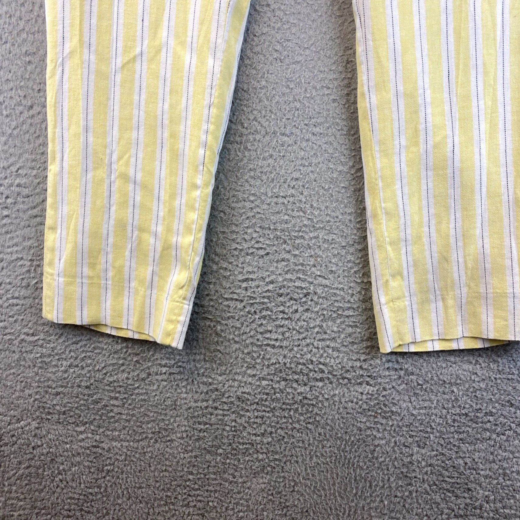 Banana Republic Banana Republic Women's Skinny Pants Size 6 Yellow Striped Cotton Casual Dress Pants Size 28" / US 6 / IT 42 - 2 Thumbnail
