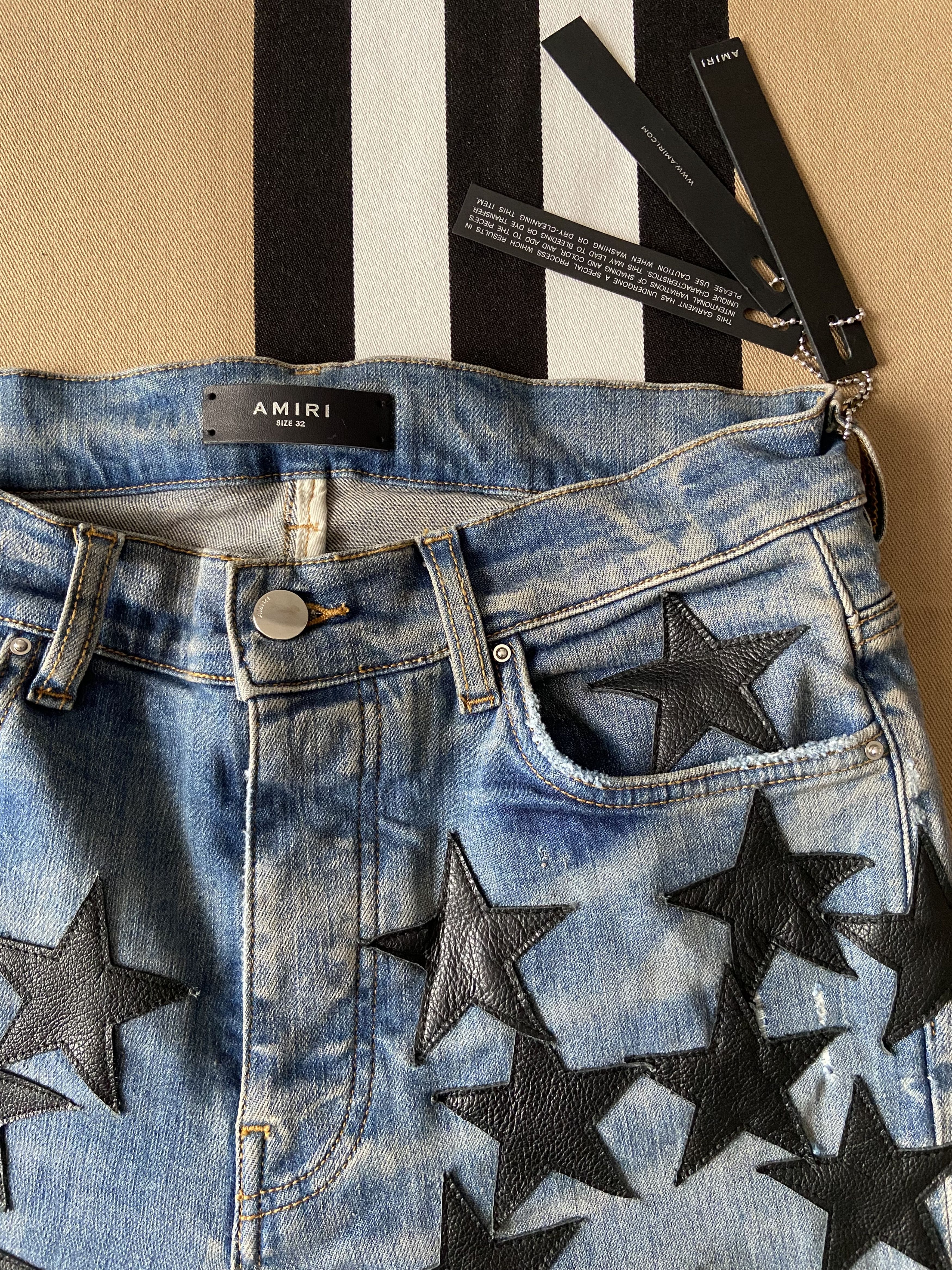 Amiri New AMIRI Chemist Leather Star Jeans Size US 32 / EU 48 - 3 Thumbnail
