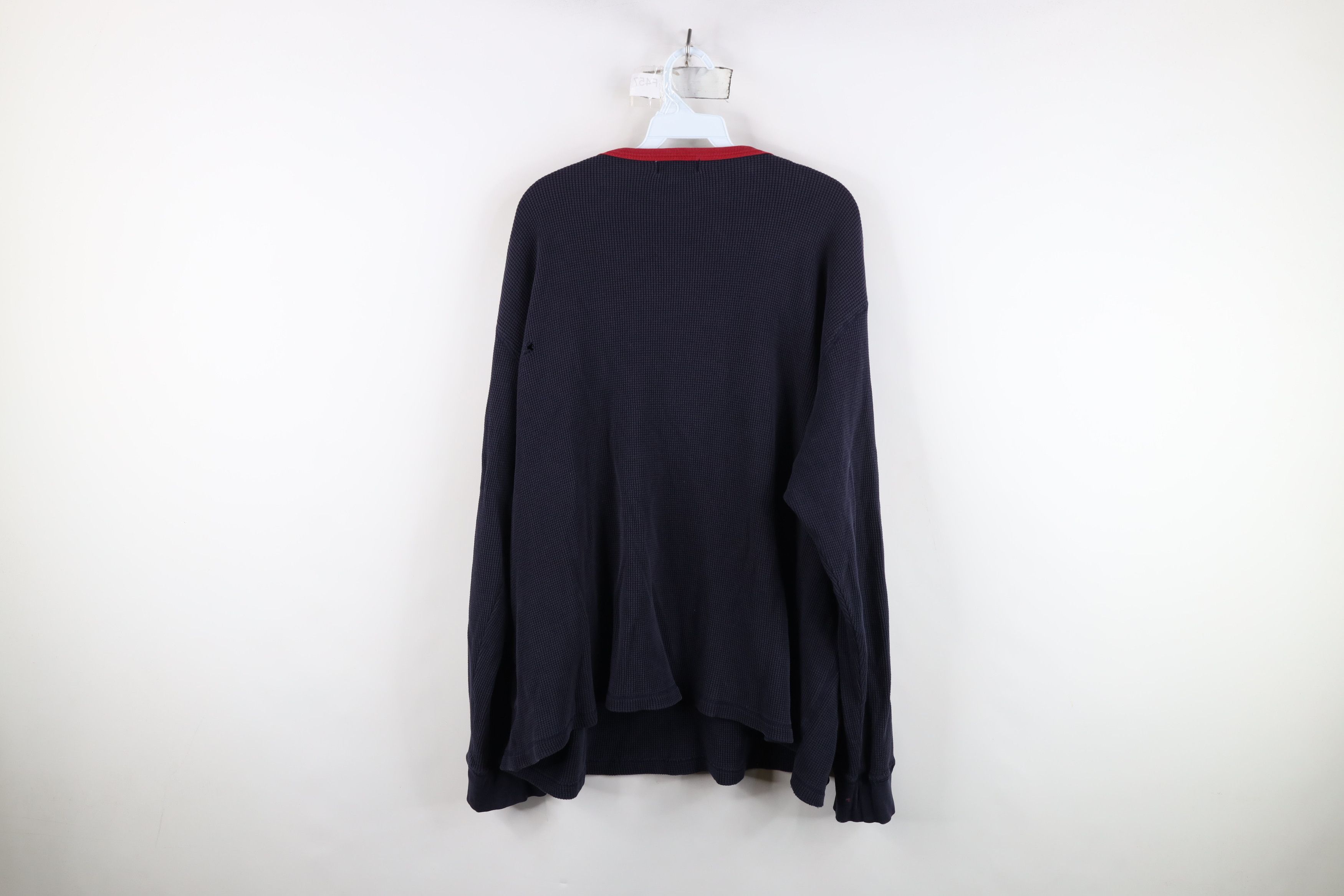 Ralph Lauren Vintage 90s Ralph Lauren Thermal Waffle Knit T-Shirt Blue Size US XXL / EU 58 / 5 - 13 Thumbnail