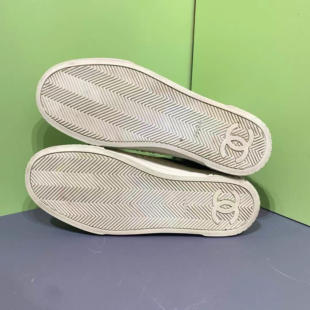 Chanel Chanel Gold Thread Knit Sneakers K15 Size US 7 / IT 37 - 8 Thumbnail