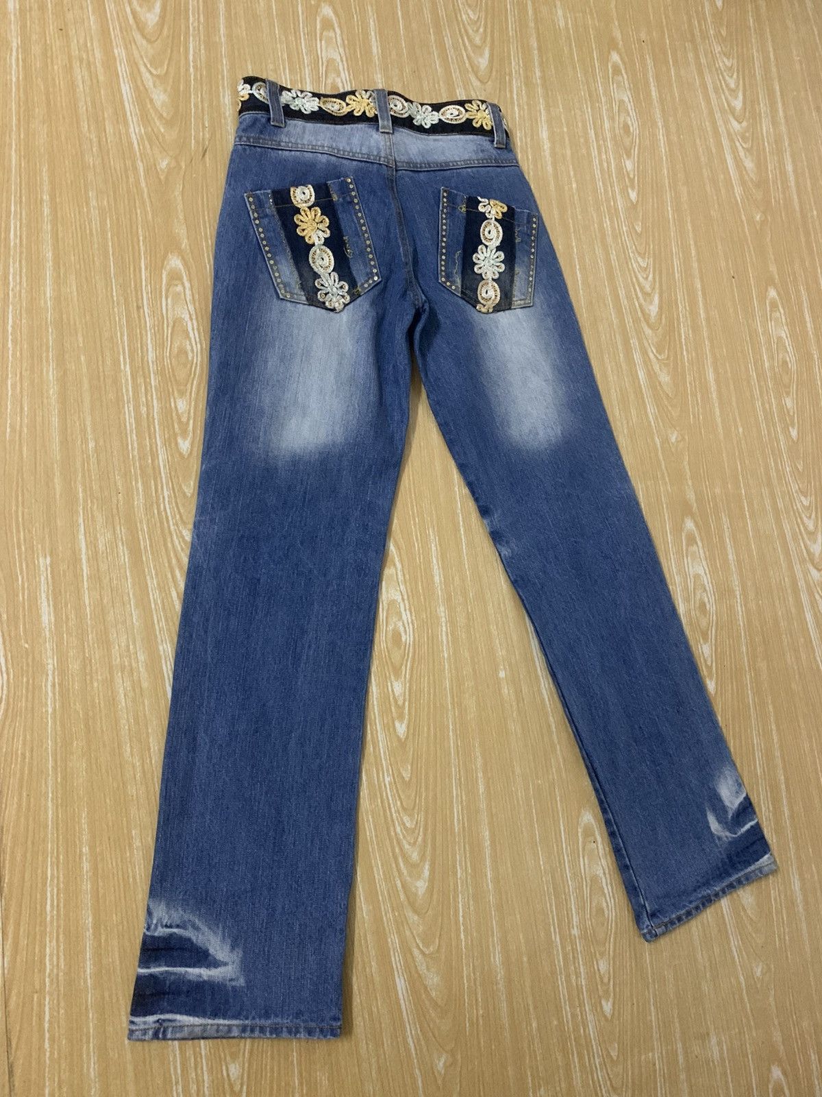 Japanese Brand Blue Moon Blue Rare Design Denim Jeans Pants Size US 28 / EU 44 - 6 Thumbnail