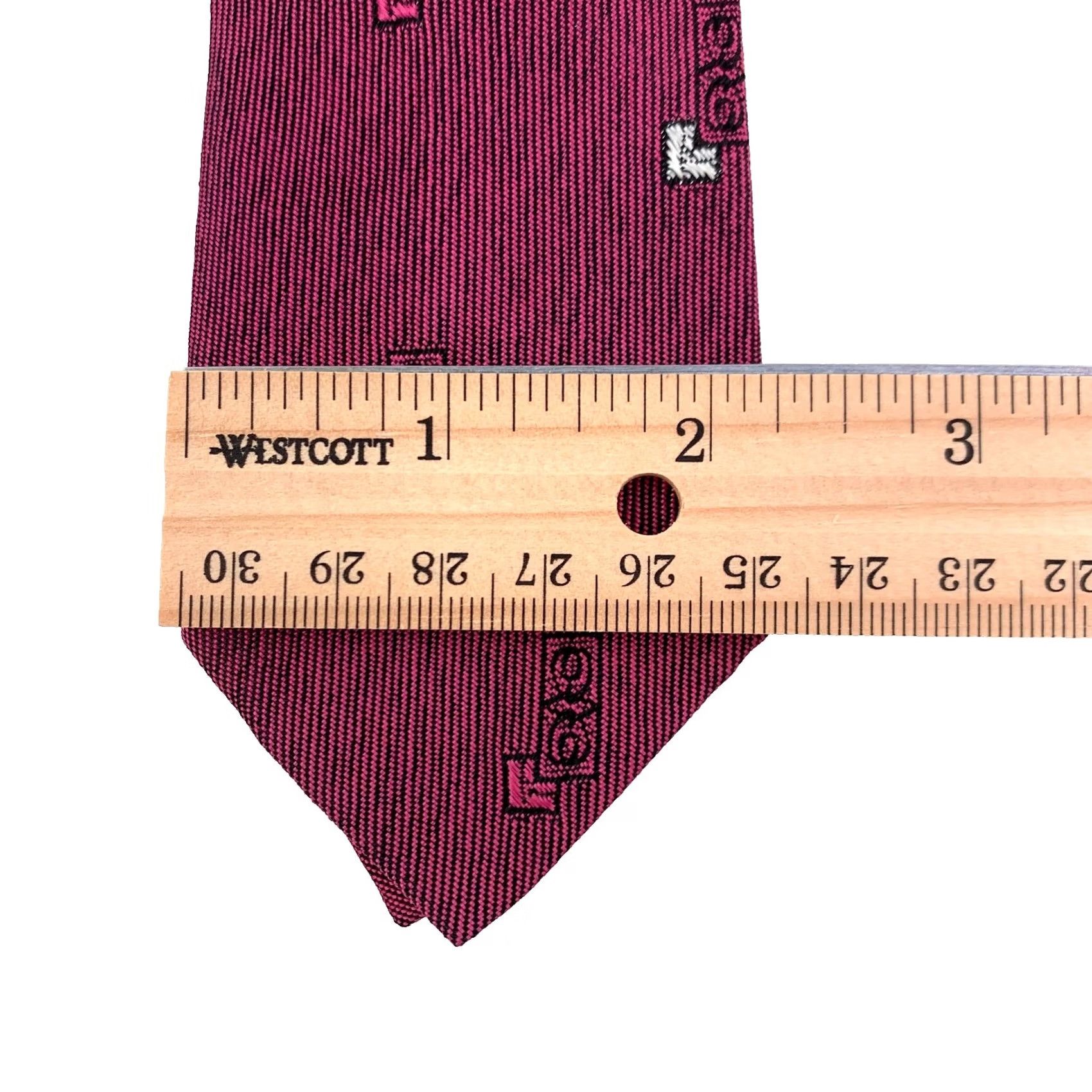Vintage VINTAGE A Creations Tie Men 54 x 2.5" Pink Purple Gray Black Art Deco Skinny Short 50s 60s Men’s Tie Size ONE SIZE - 7 Thumbnail