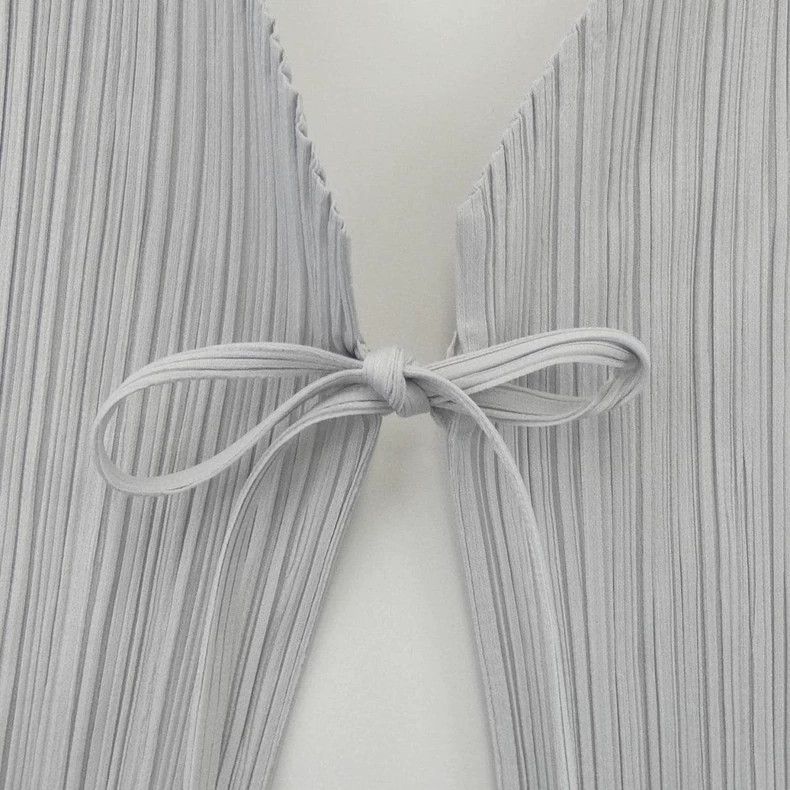 Issey Miyake Issey Miyake A long cardigan with a grey tie Size XXL / US 16-18 / IT 52-54 - 4 Thumbnail