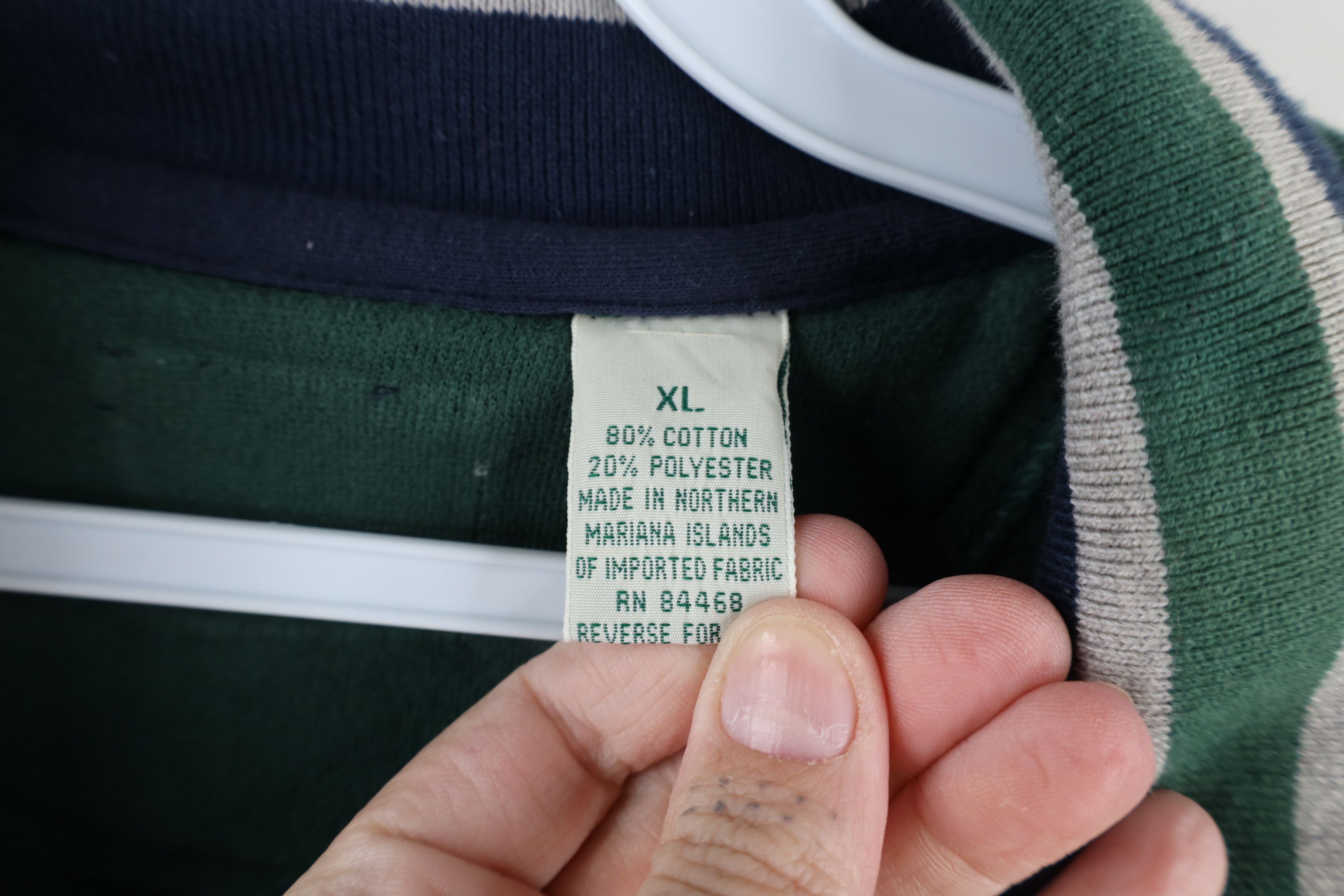 Vintage Vintage 90s Streetwear Block Heavyweight Half Zip Sweatshirt Size US XL / EU 56 / 4 - 4 Thumbnail