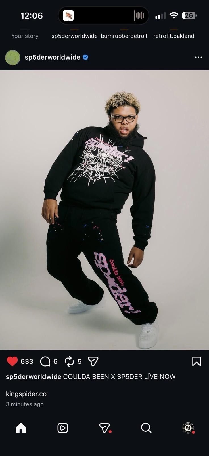 Sp5der Sp5der X Coulda Been Records Hoodie Size (XL) 2026 Size US XL / EU 56 / 4 - 12 Thumbnail