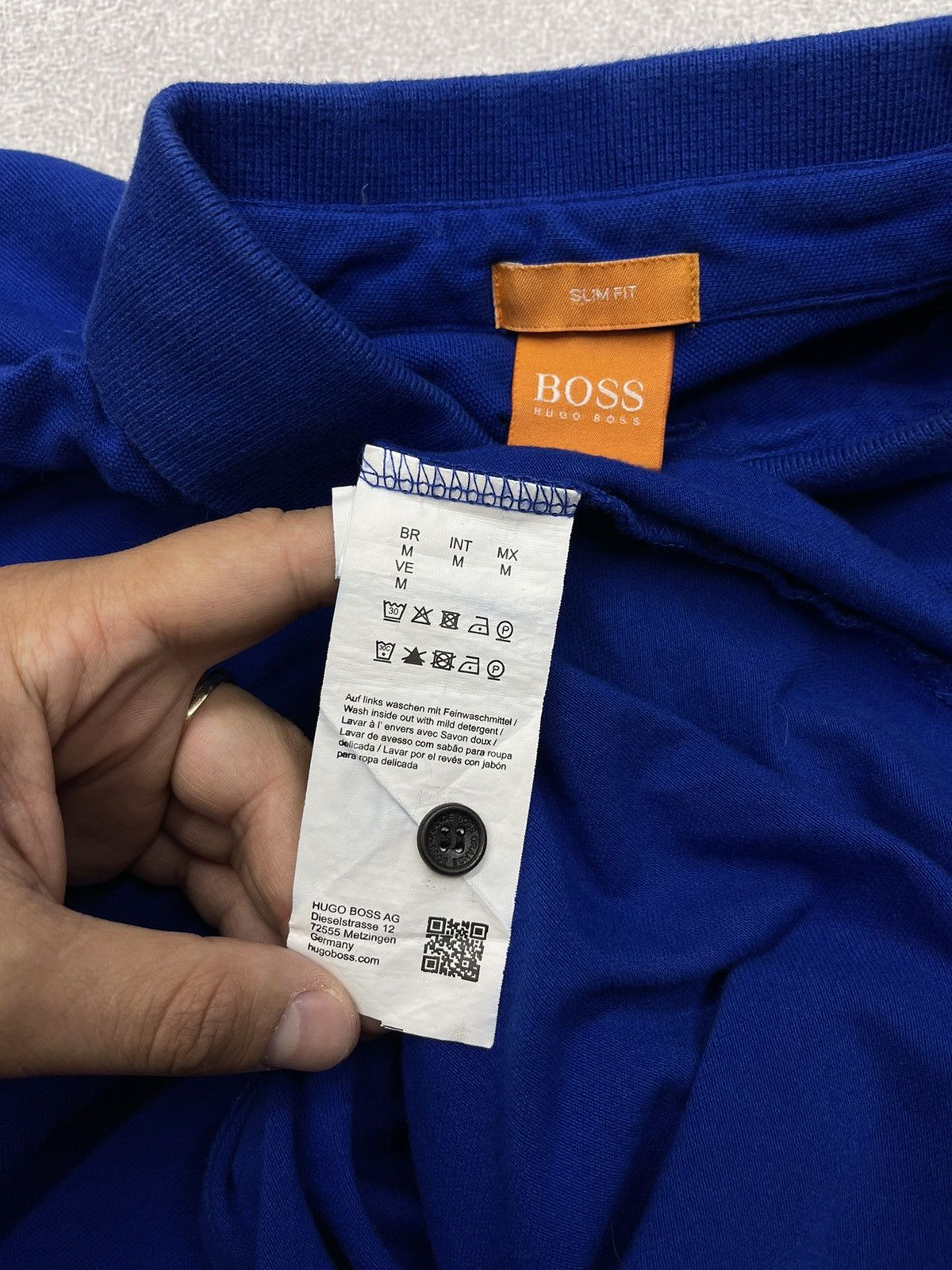 Hugo Boss Mens Hugo Boss Polo Blue T Shirt Y2K Size M Size US M / EU 48-50 / 2 - 6 Thumbnail